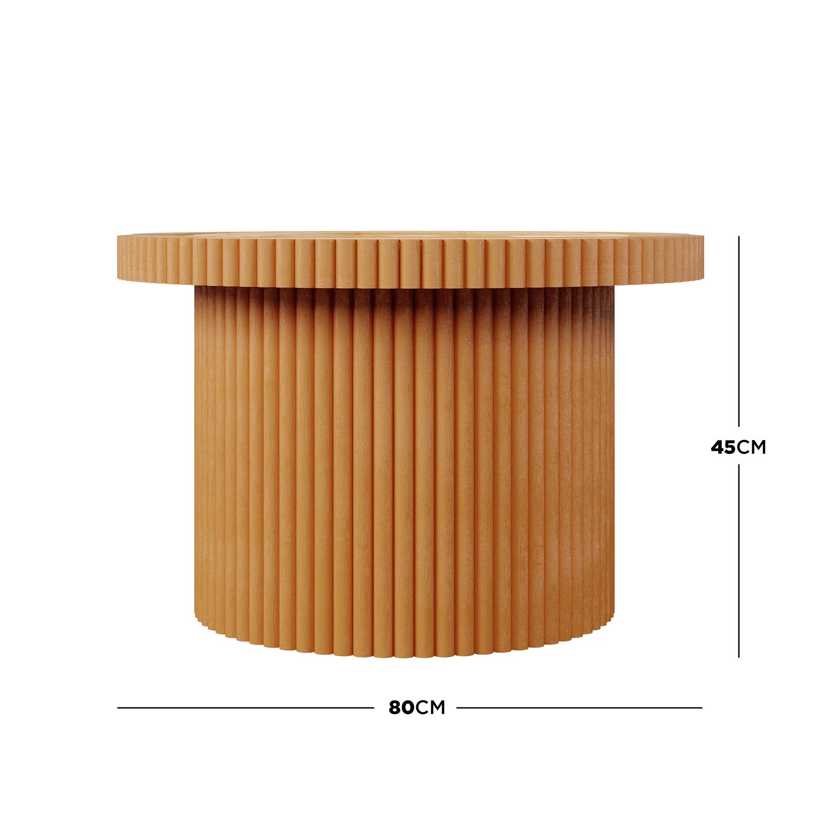 Nylah Natural Rattan Centre Coffee Table in Honey - Image 3