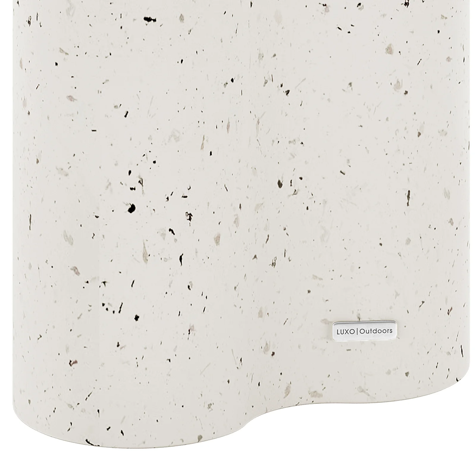 Odalys Curved Outdoor Concrete Side Table in Terrazzo - Image 8