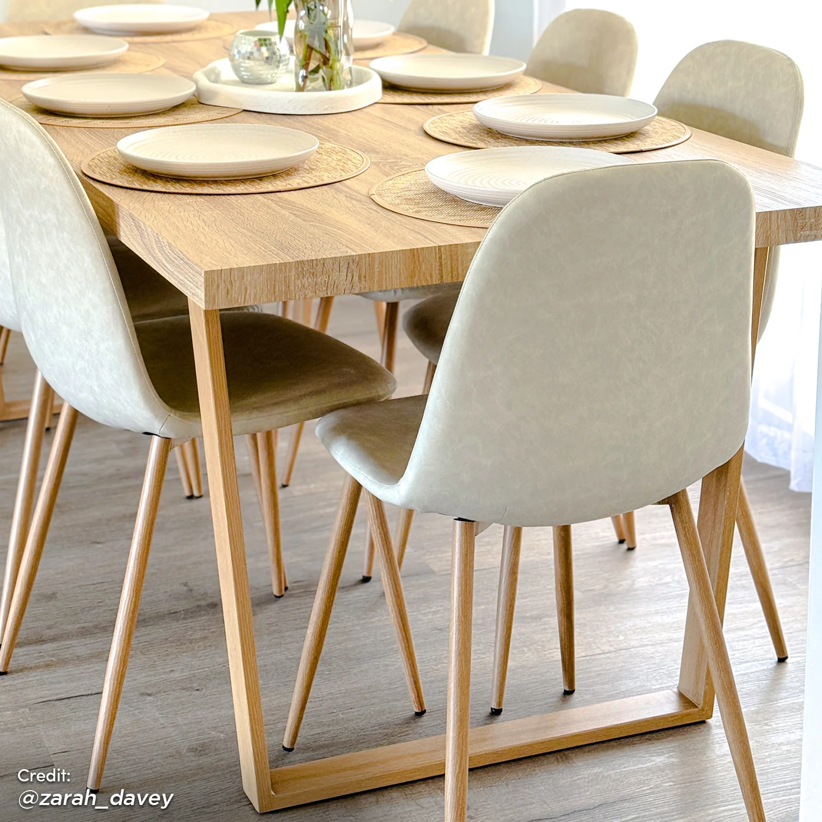 Oregon 200cm Industrial Dining Table in Natural - Image 4
