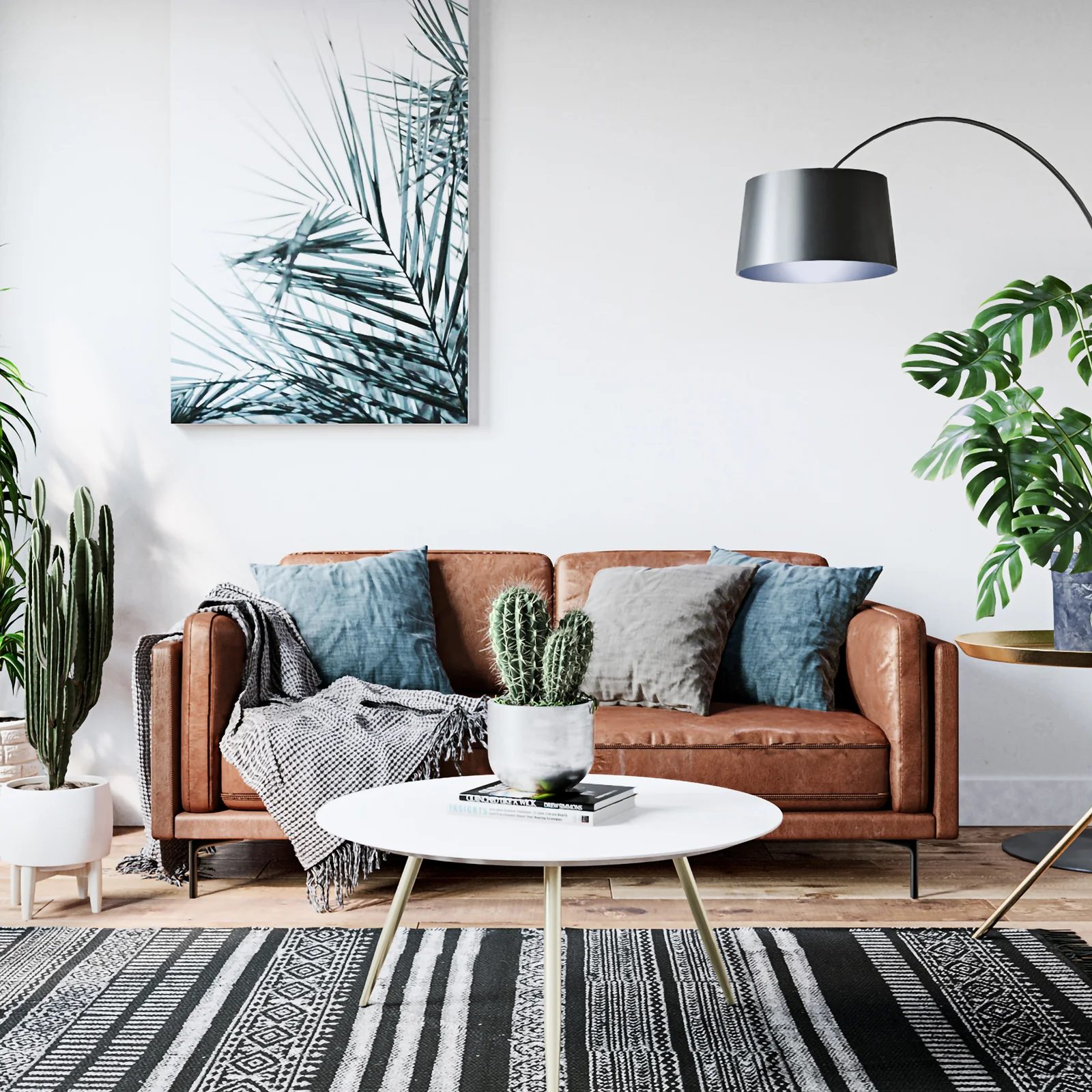 Oslo 3-Seater PU Leather Sofa in Brown - Image 3