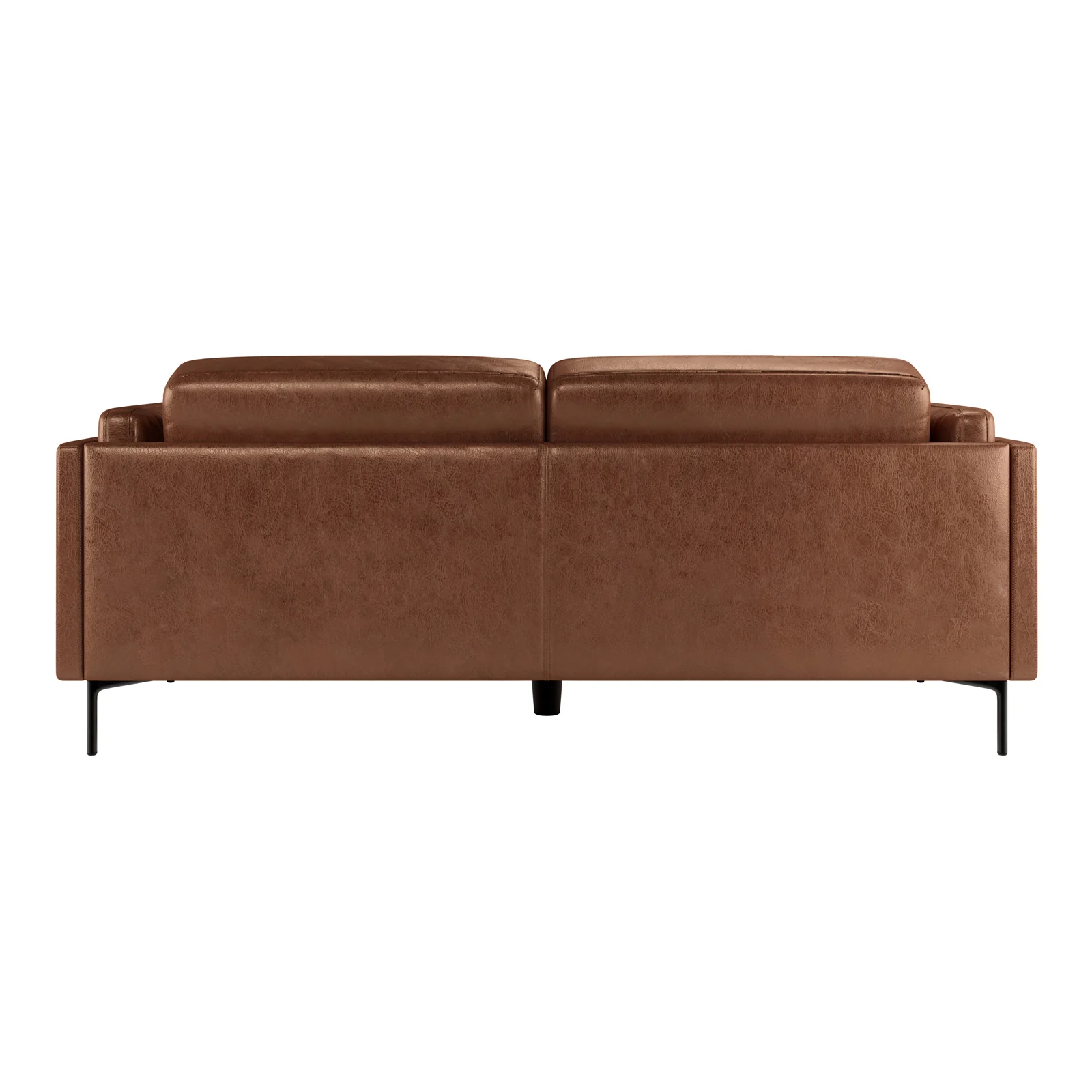 Oslo 3-Seater PU Leather Sofa in Brown - Image 6