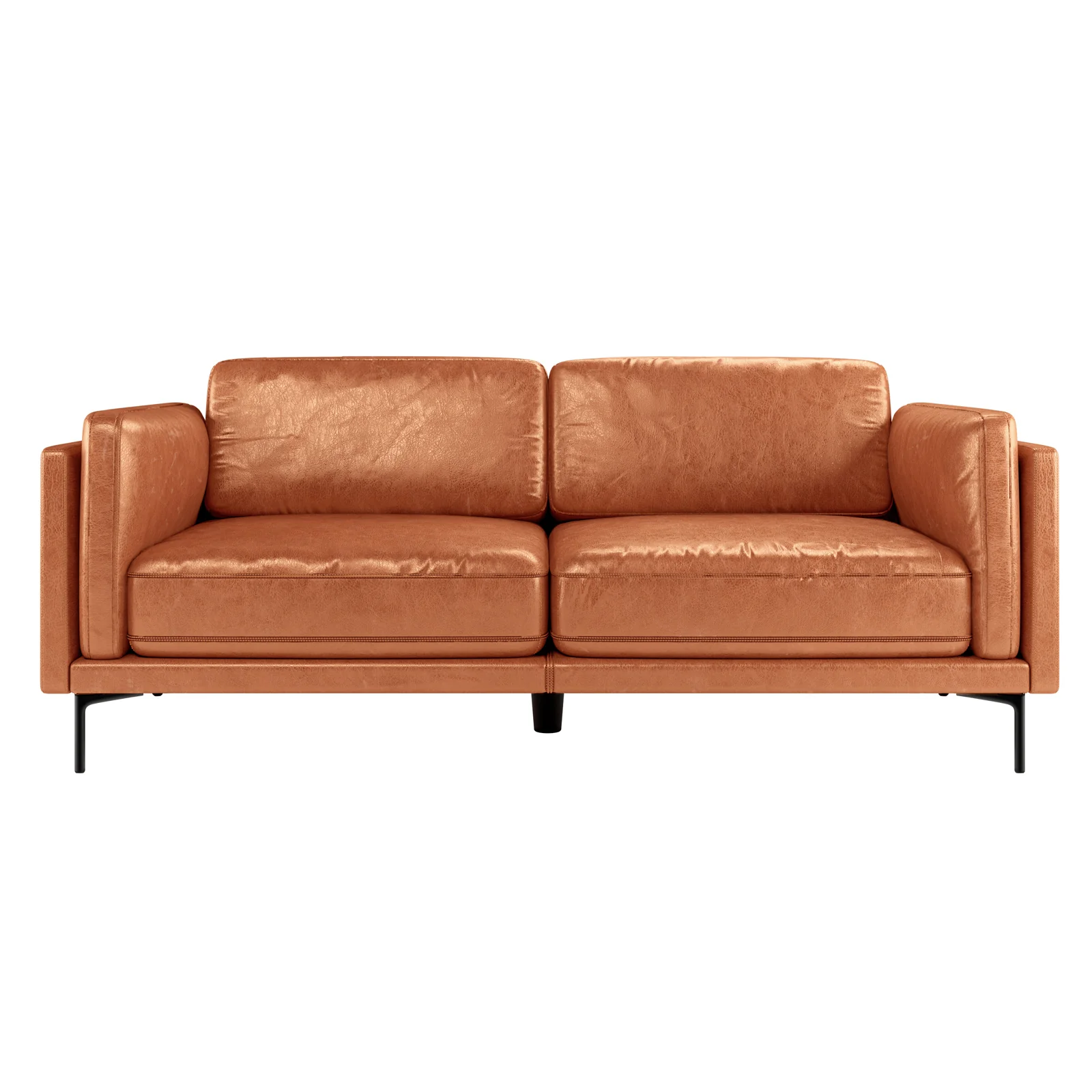 Oslo 3-Seater PU Leather Sofa in Mocha
