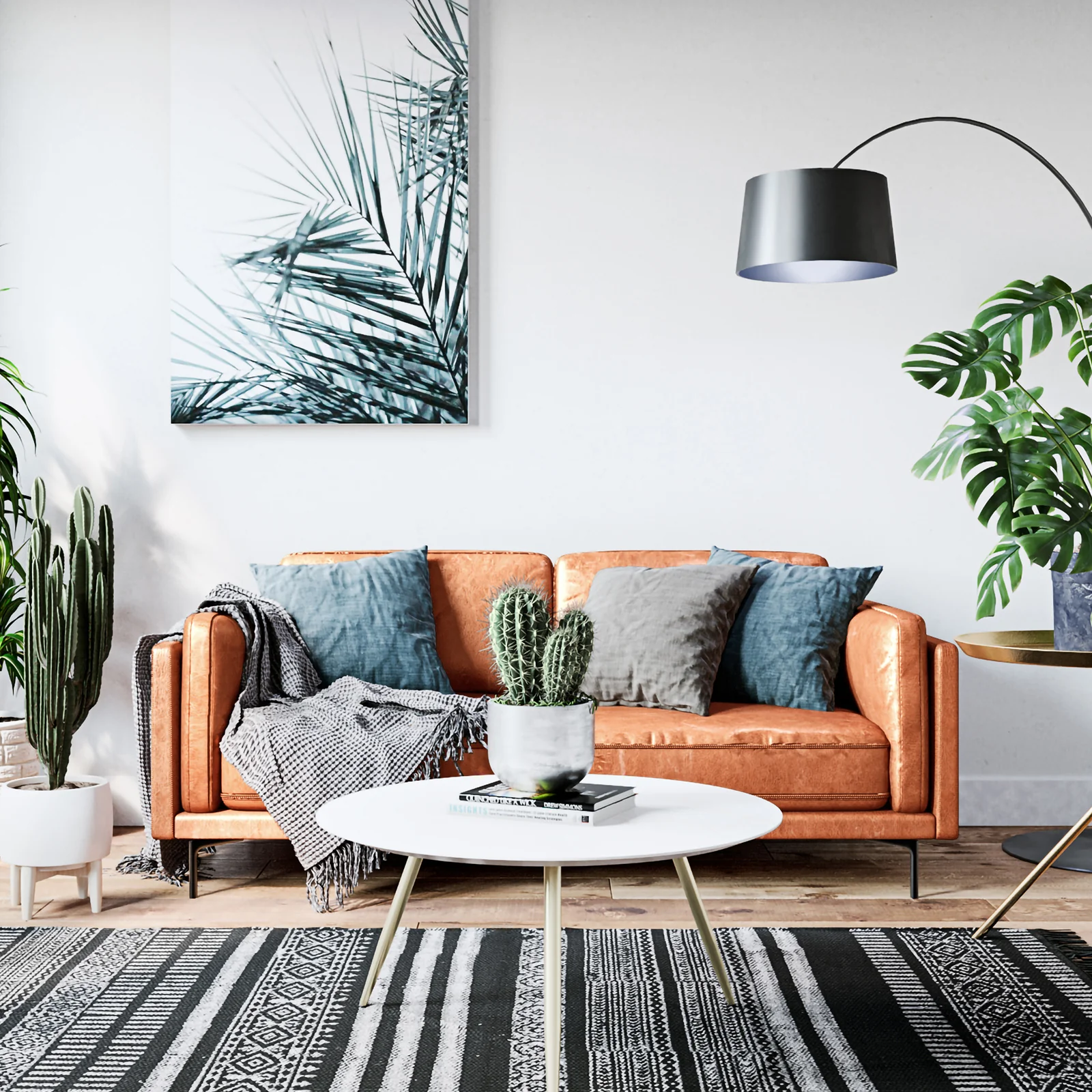 Oslo 3-Seater PU Leather Sofa in Mocha - Image 4