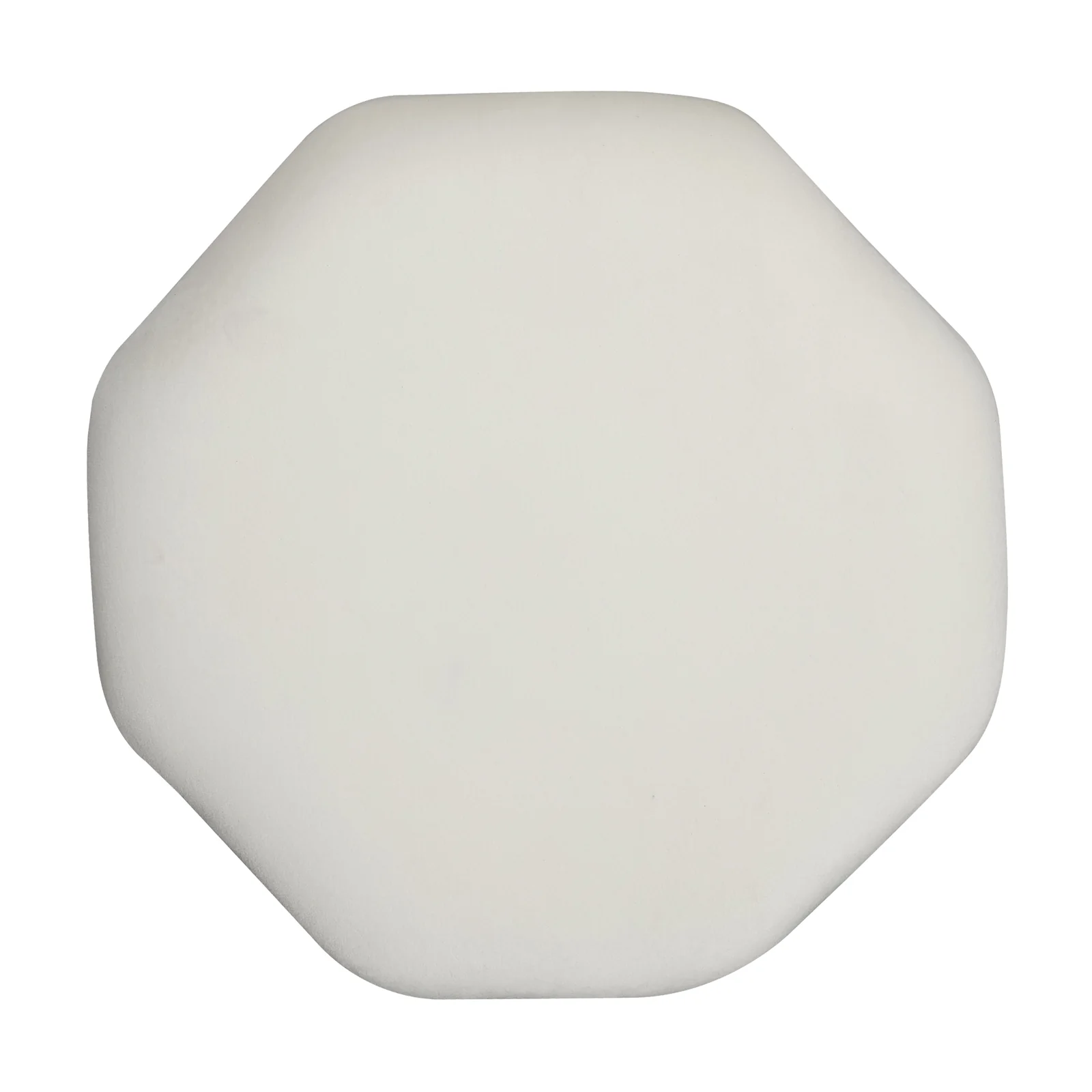 Paisley Velvet Round Accent Stool in White - Image 4
