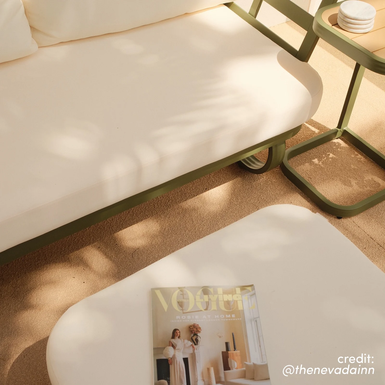 Paloma Modular Outdoor Lounge Set in Olive Green - Image 14