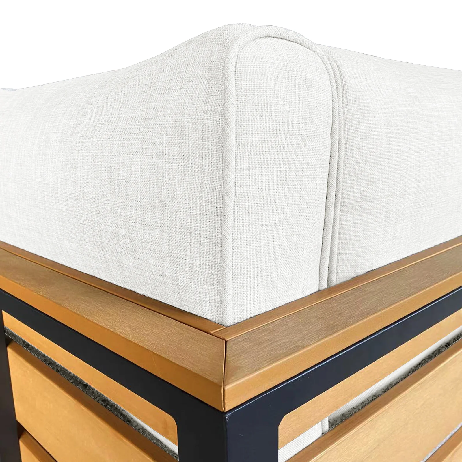 Panaluu 5 Seater Aluminium Corner Outdoor Lounge in White - Image 9