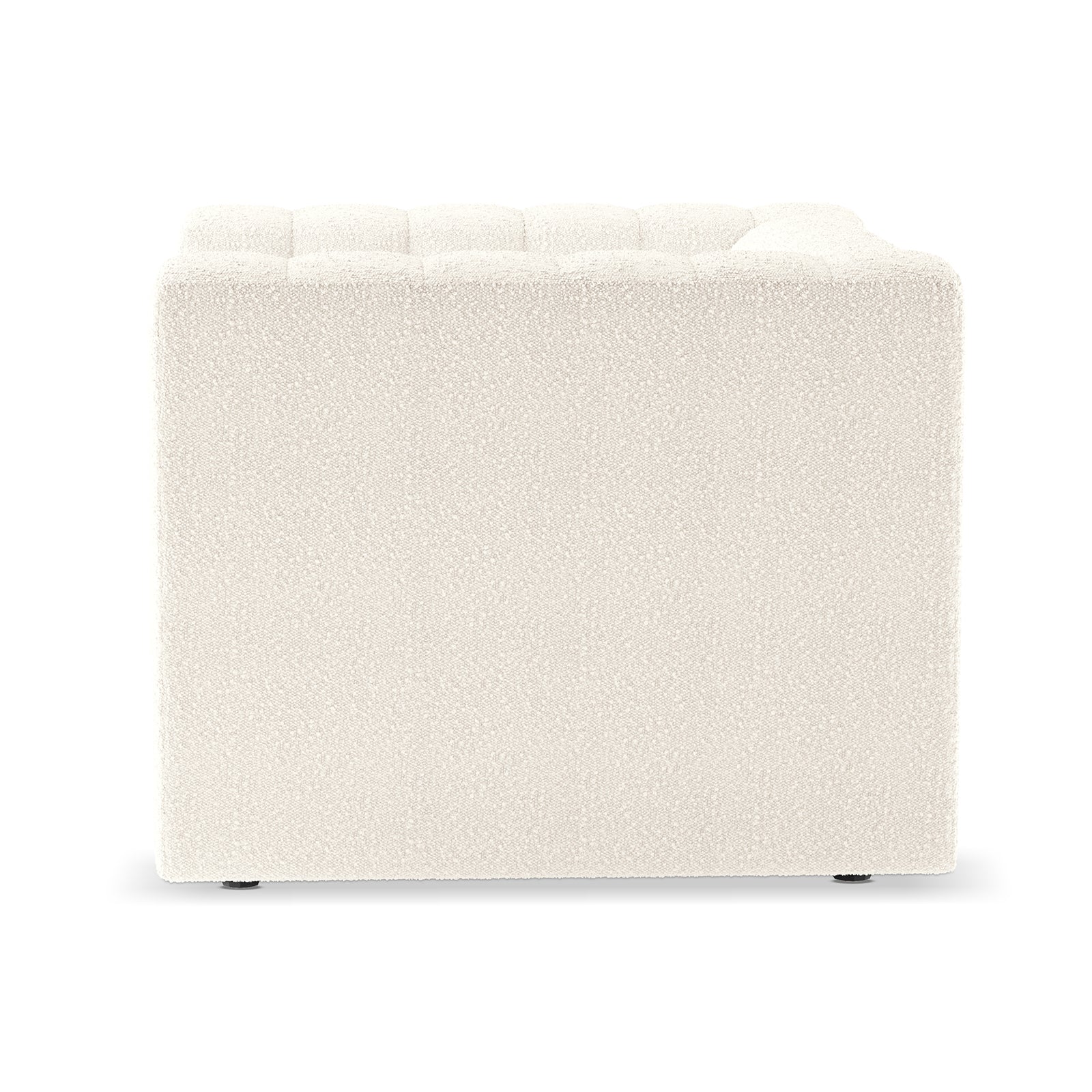 Parisa 1 Seater Tufted Boucle Single Sofa in Cream White - Image 6