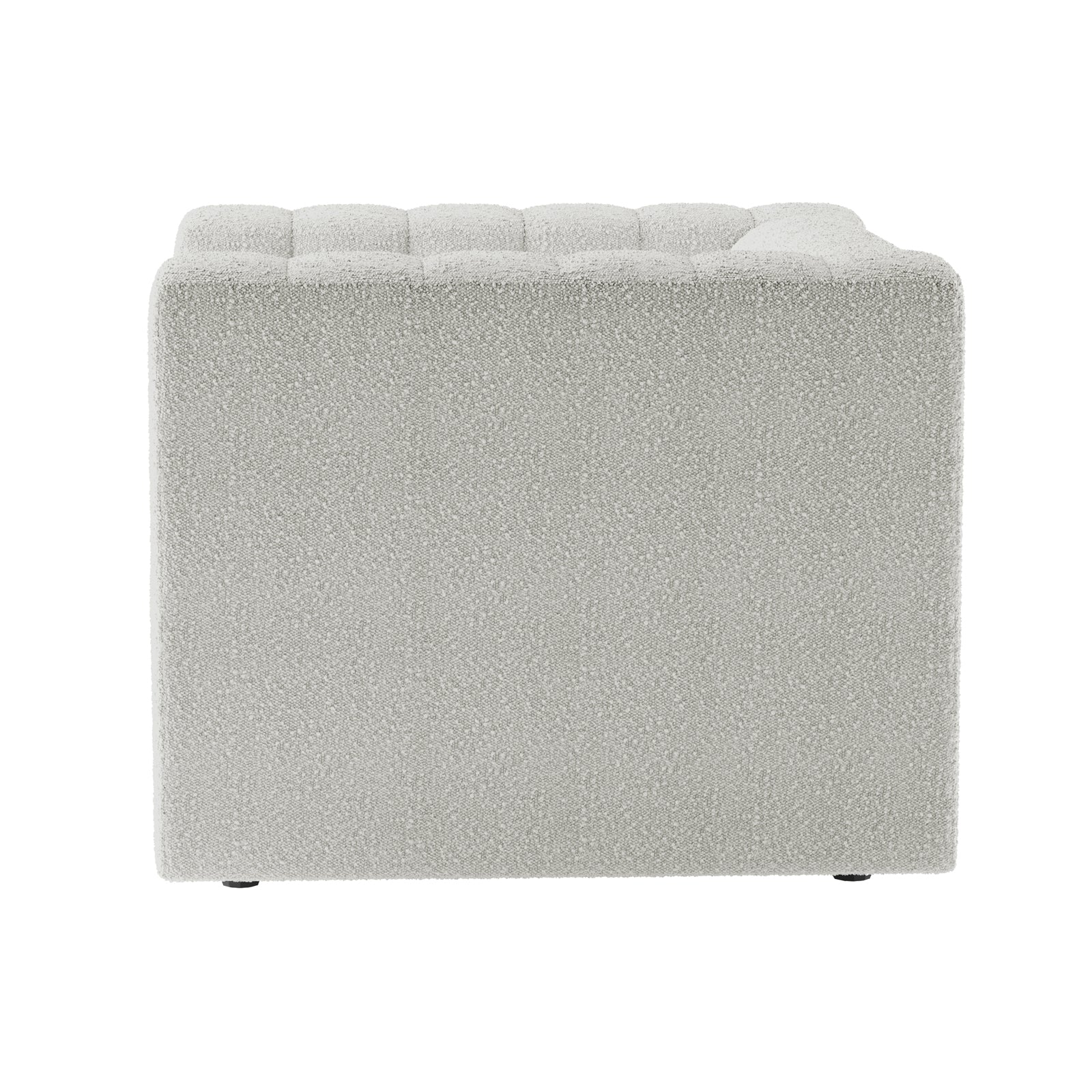 Parisa 4 Seater Tufted Boucle Sofa Set in Light Grey - Image 13