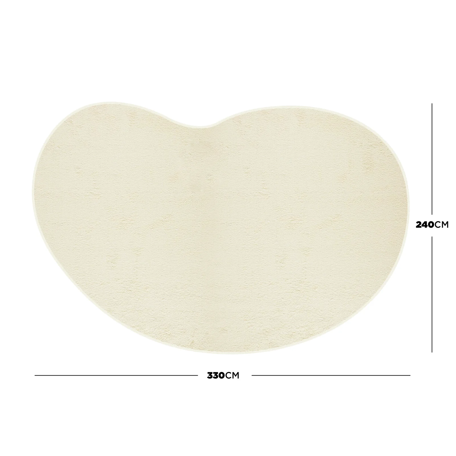 Parna 240 x 330cm Curved Soft Rug in Beige - Image 3