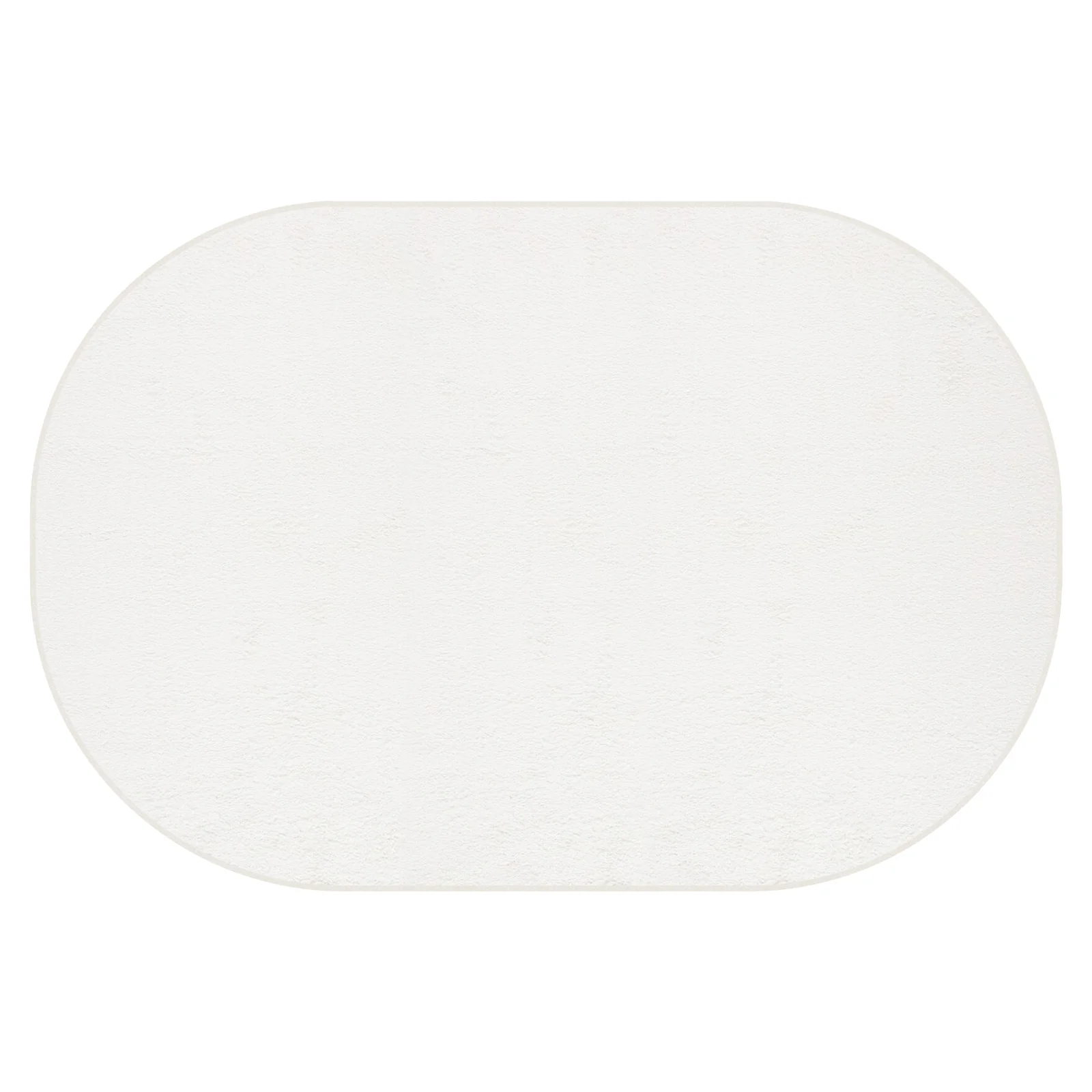 Pavla 200 x 300cm Oval Soft Rug in Cream White