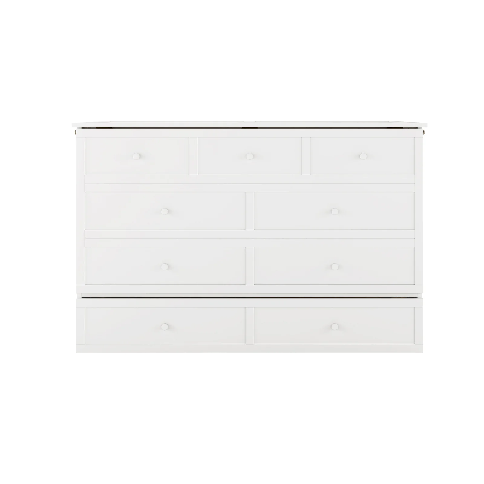Penn Queen Smart Foldout Wall Bed with Storage in White - Image 12