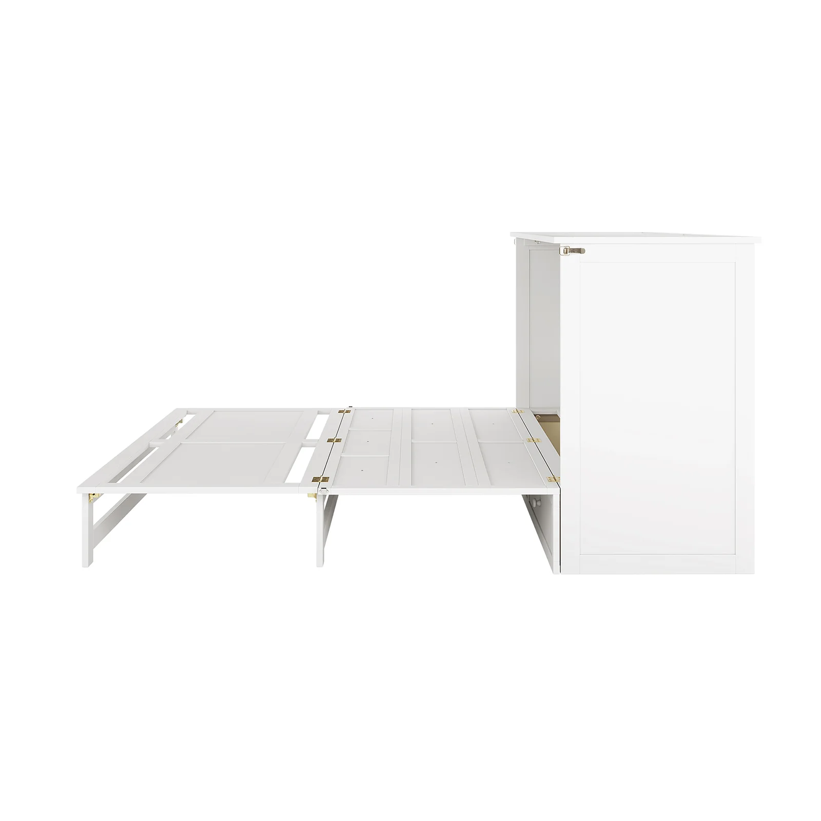 Penn Queen Smart Foldout Wall Bed with Storage in White - Image 7