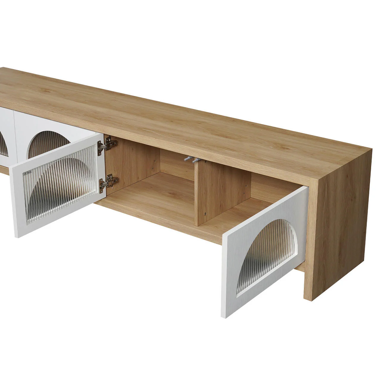 Philippe 200cm Arch Door TV Entertainment Unit in Natural - Image 8