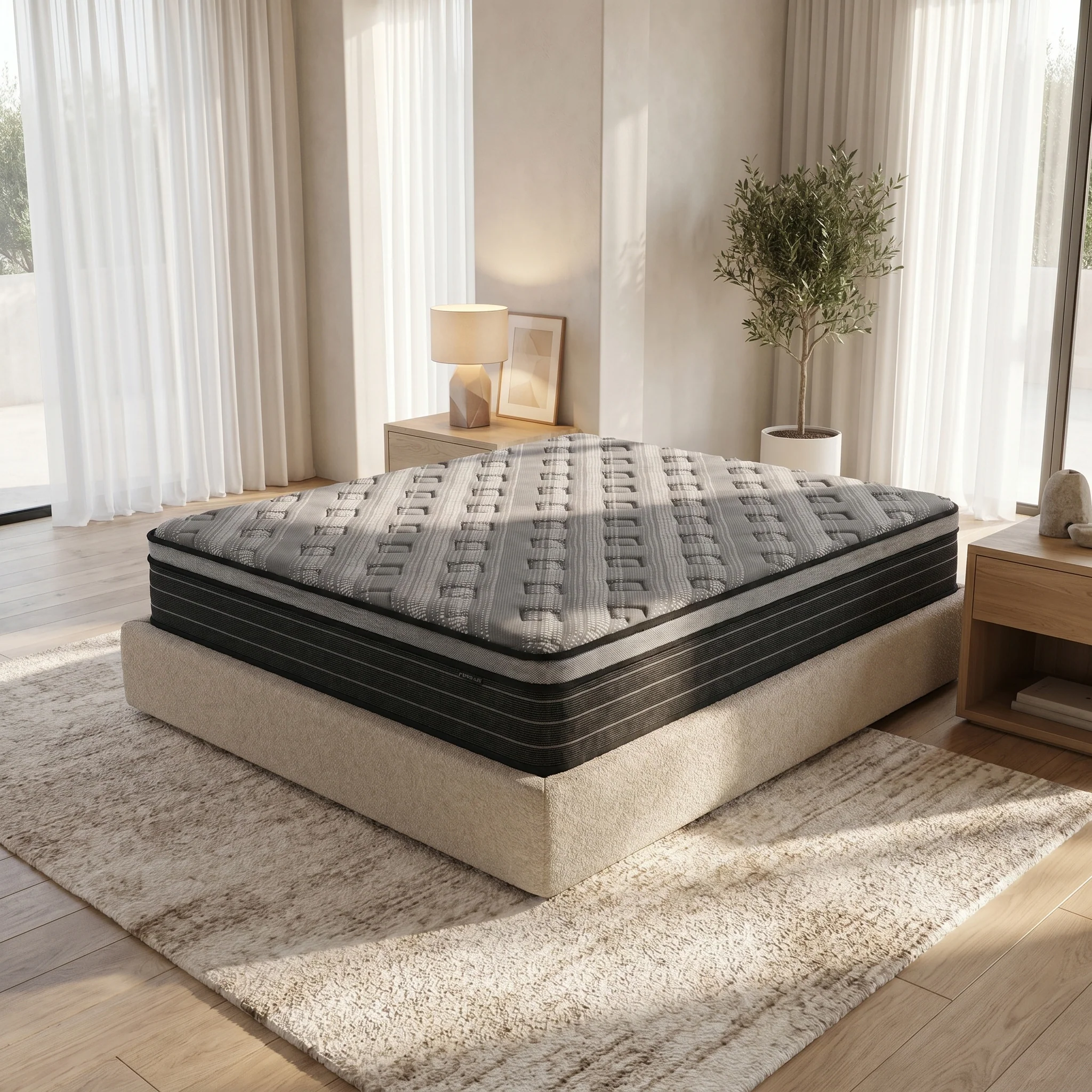 Phoebe Queen 33cm Euro Pillow Top Pocket Spring Mattress - Image 2