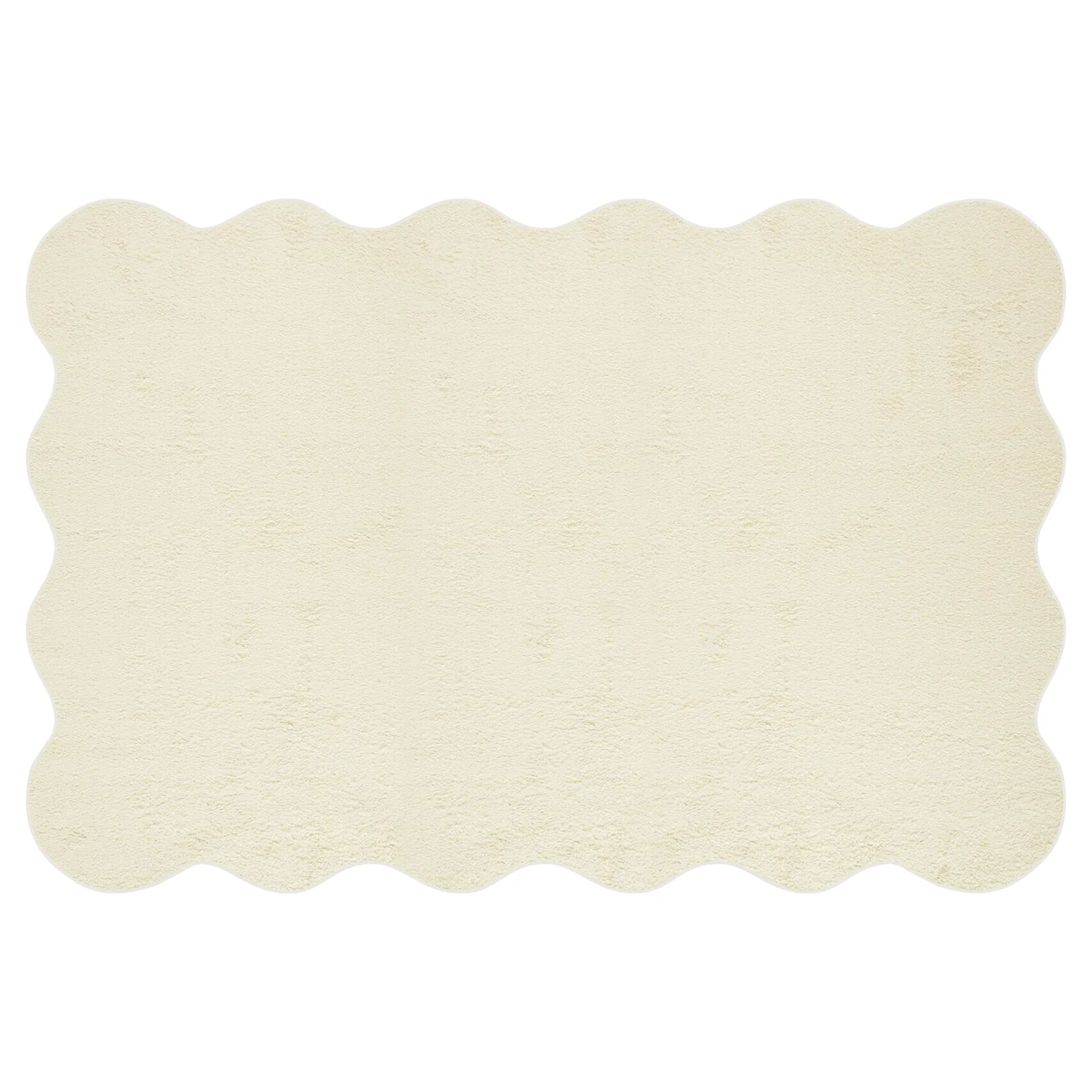 Pixie 240x330cm Wavy Large Soft Rug in Beige