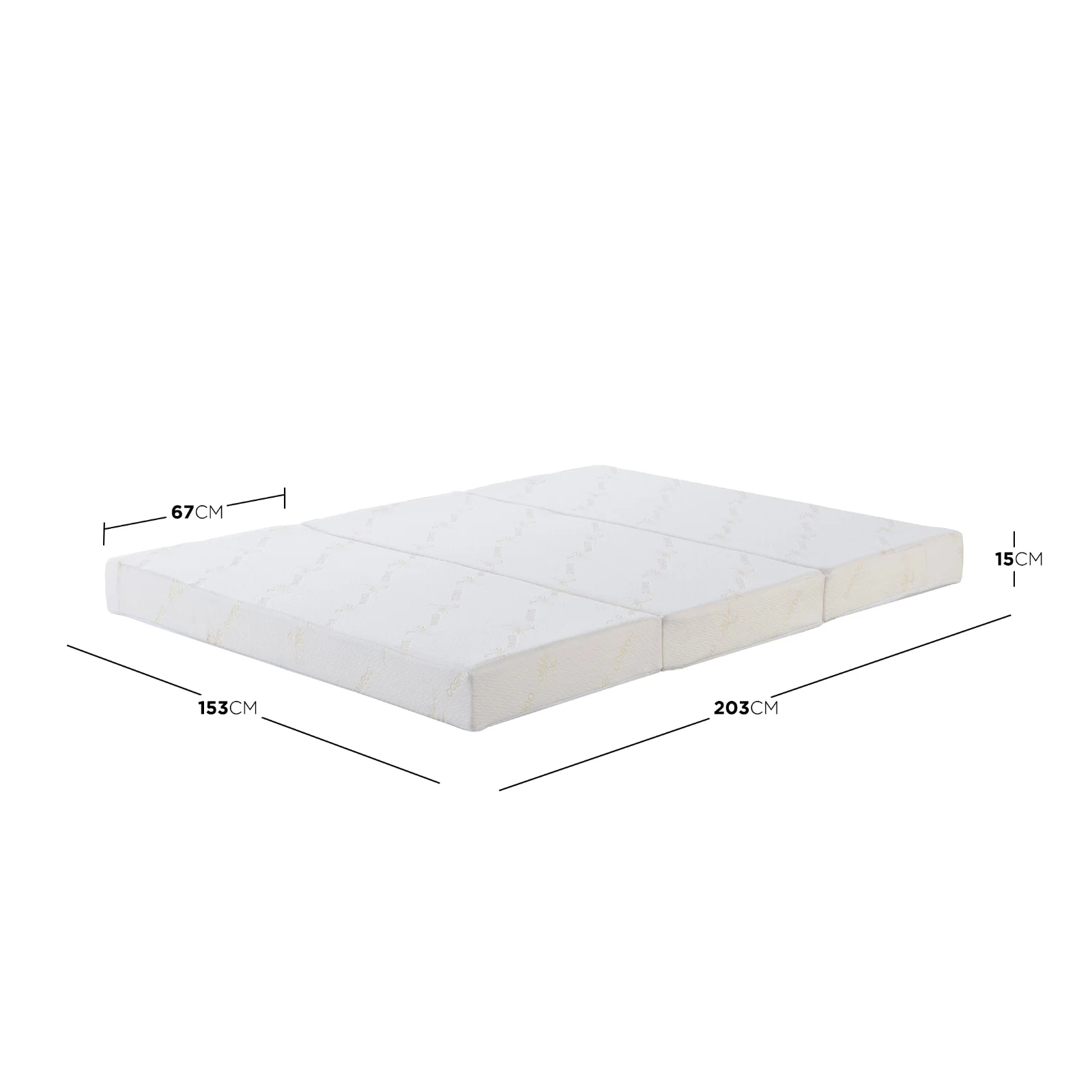 Plico Bamboo Folding Foam Mattress Queen Size - Image 3