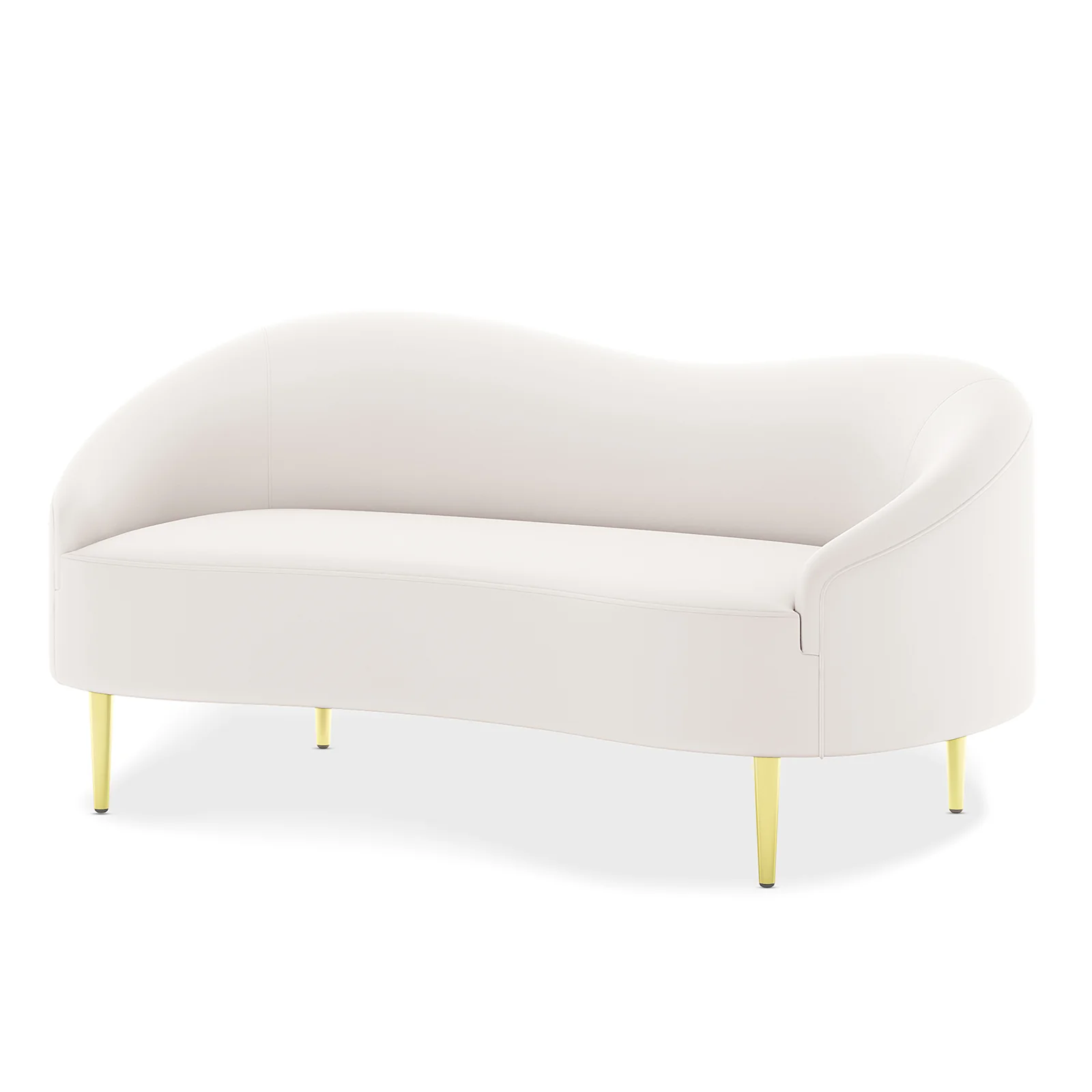 Prima 2 Seater Velvet Sofa in Cream - Image 4