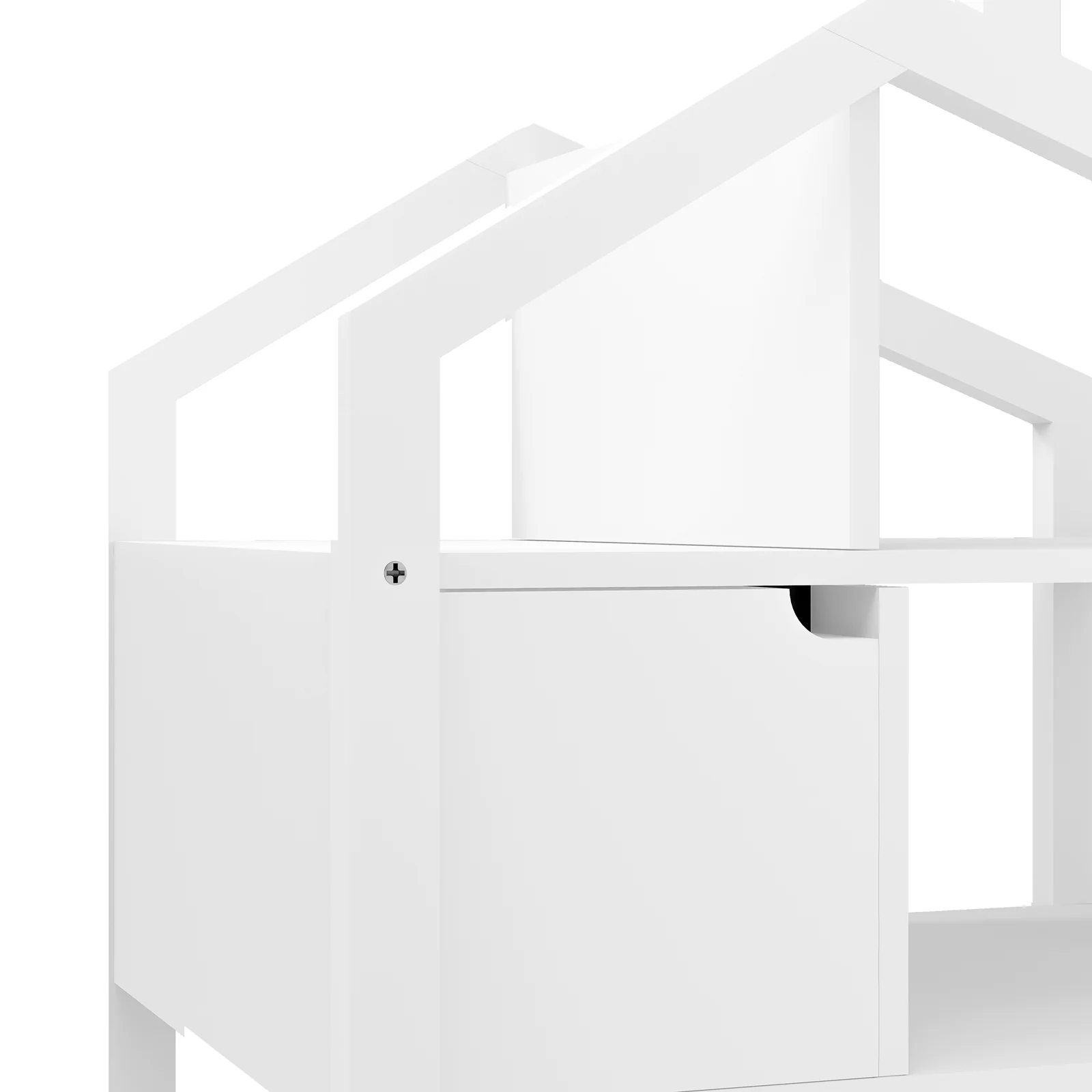 Quinta Kids 147cm House Bookcase Storage in White - Image 6