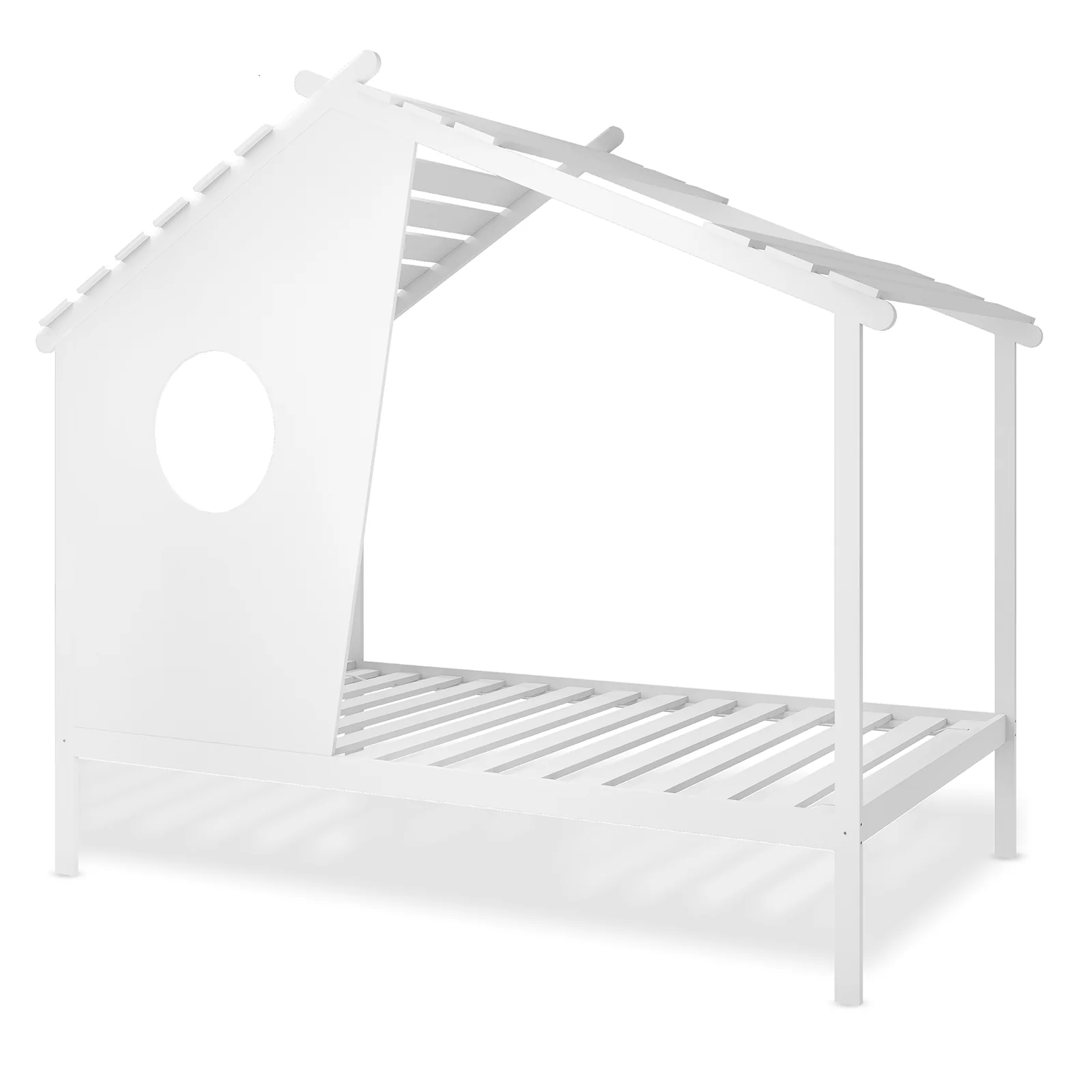 Quinta Kids Single Solid Pine Wood Bed Frame in White