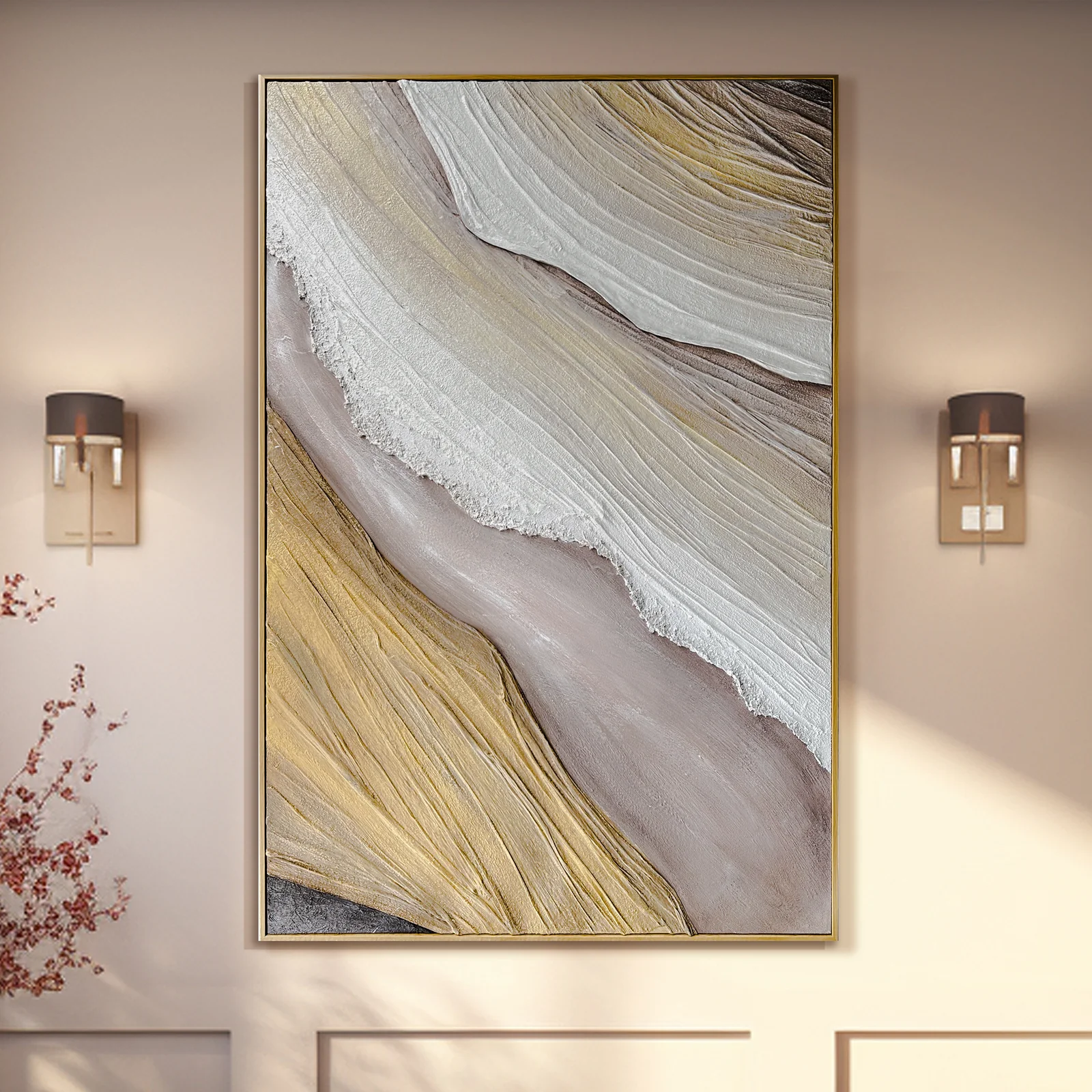 Raine 100x150cm Framed Textured Canvas 3D Wall Art - Image 2