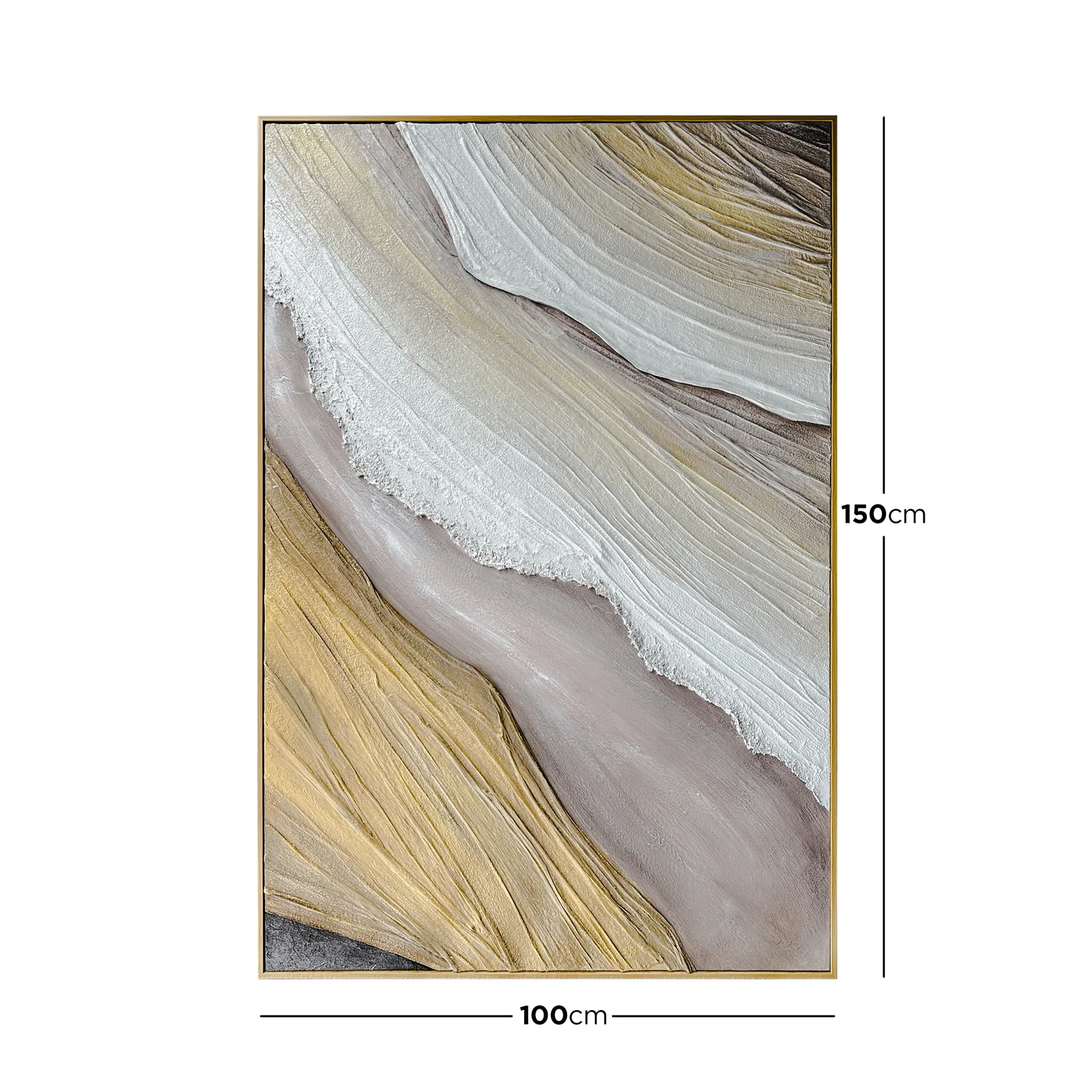 Raine 100x150cm Framed Textured Canvas 3D Wall Art - Image 3