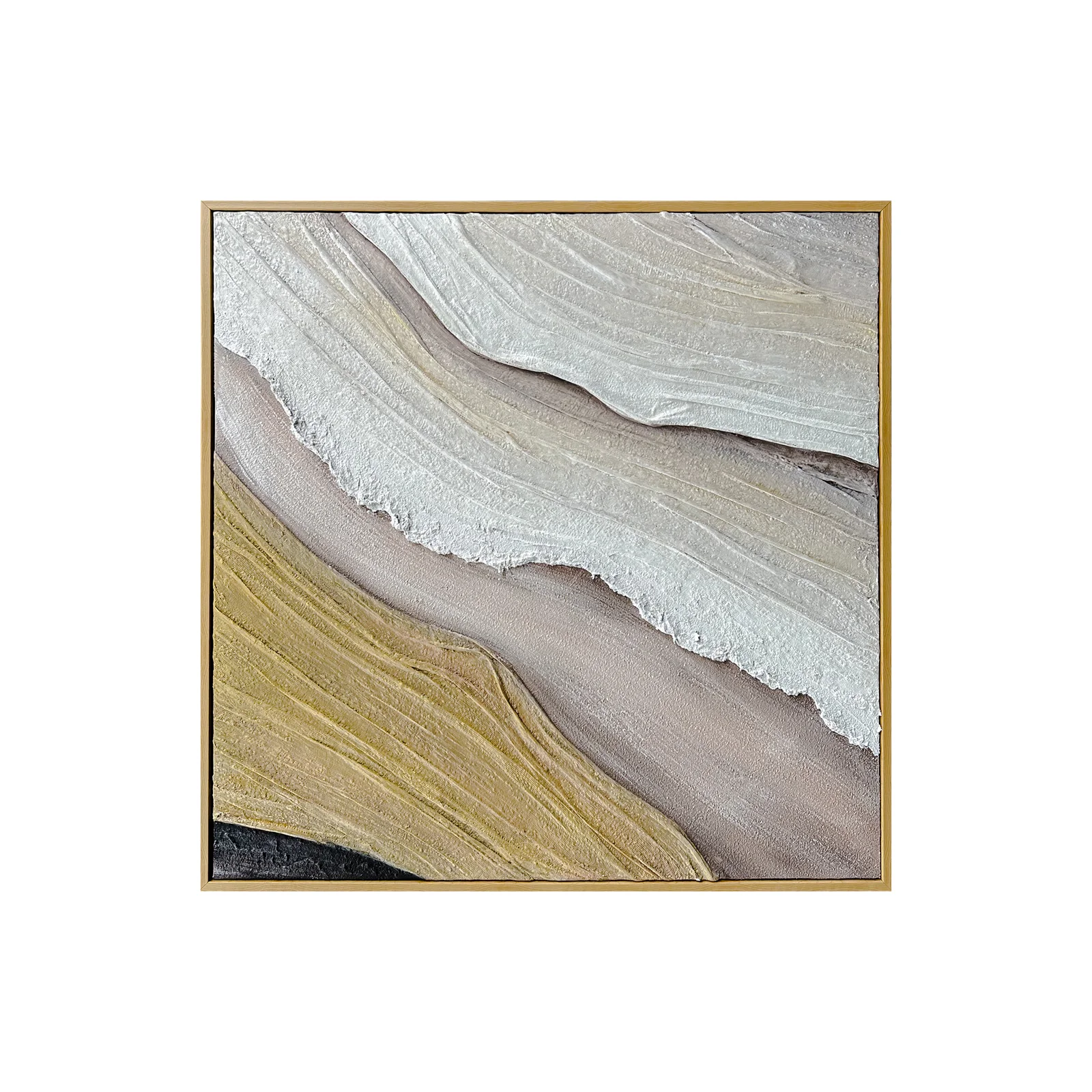 Raine 80x80cm Framed Textured Canvas 3D Wall Art