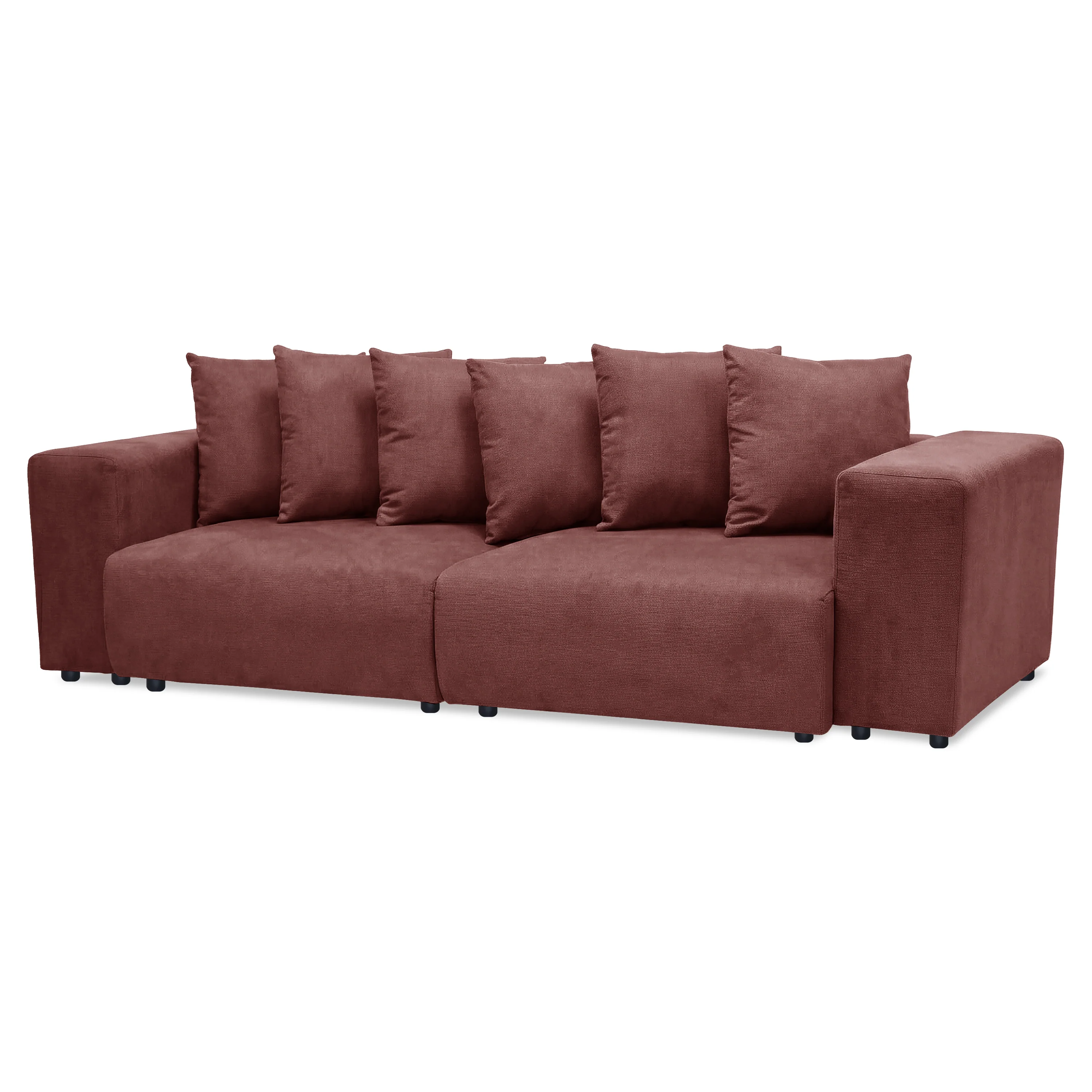 Ravo Slipcover 3 Seater Modular Sofa Set in Dusty Rose