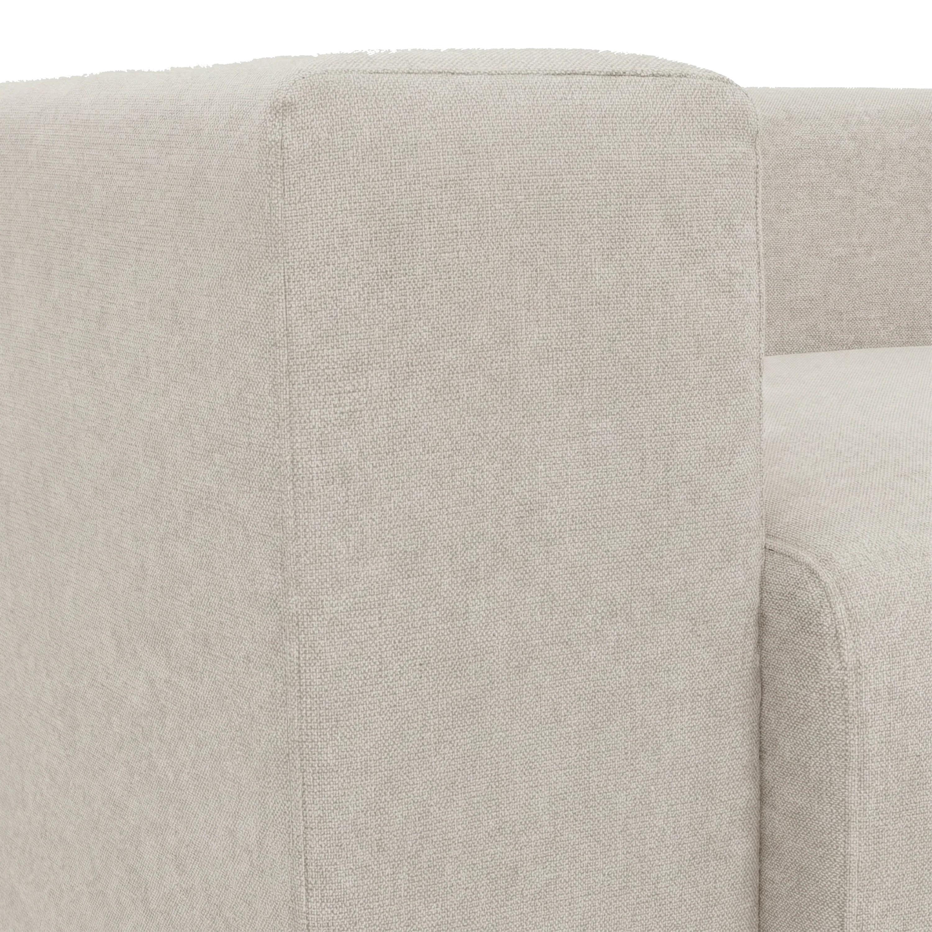 Ravo Slipcover 3 Seater Modular Sofa Set in Light Beige - Image 12