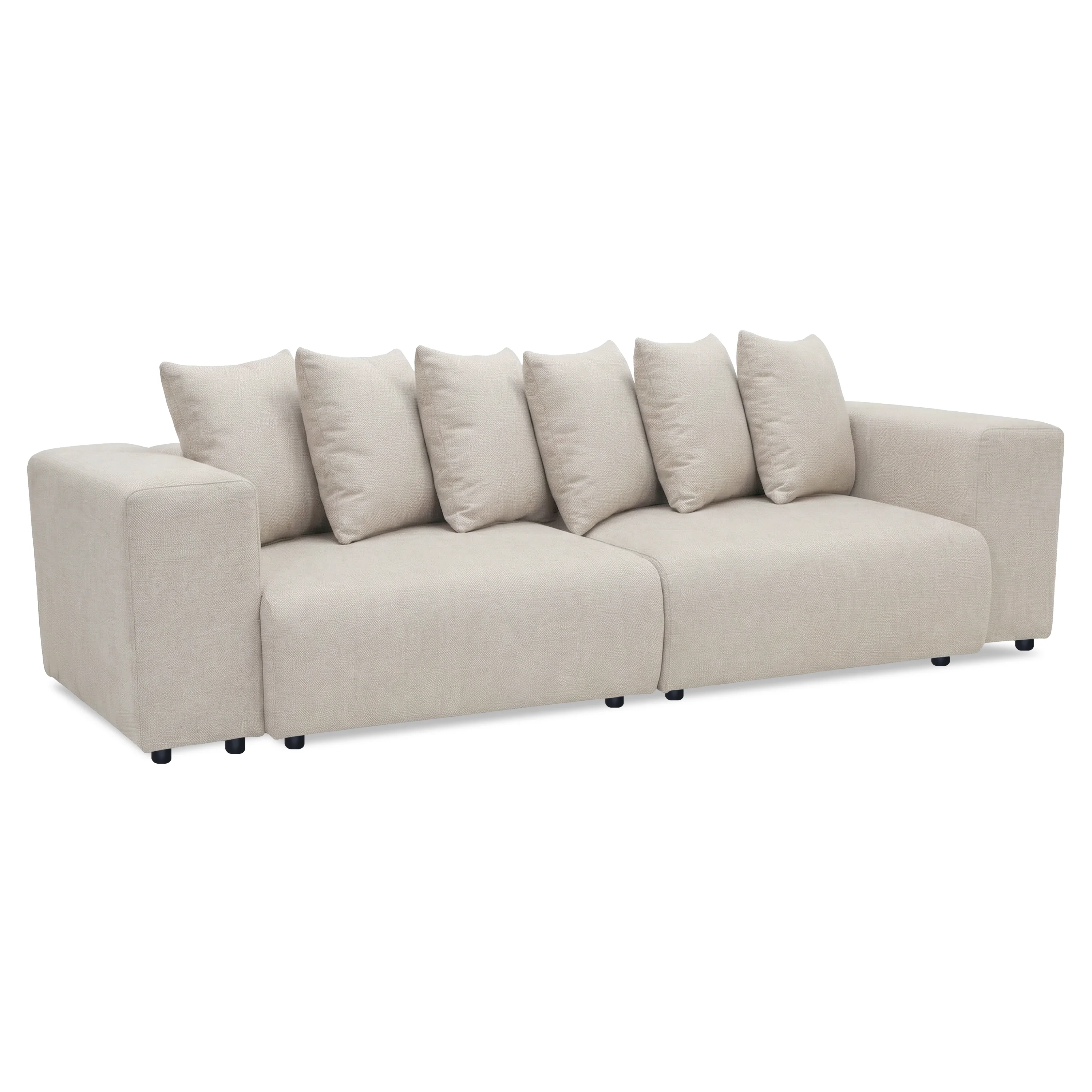 Ravo Slipcover 3 Seater Modular Sofa Set in Light Beige - Image 8