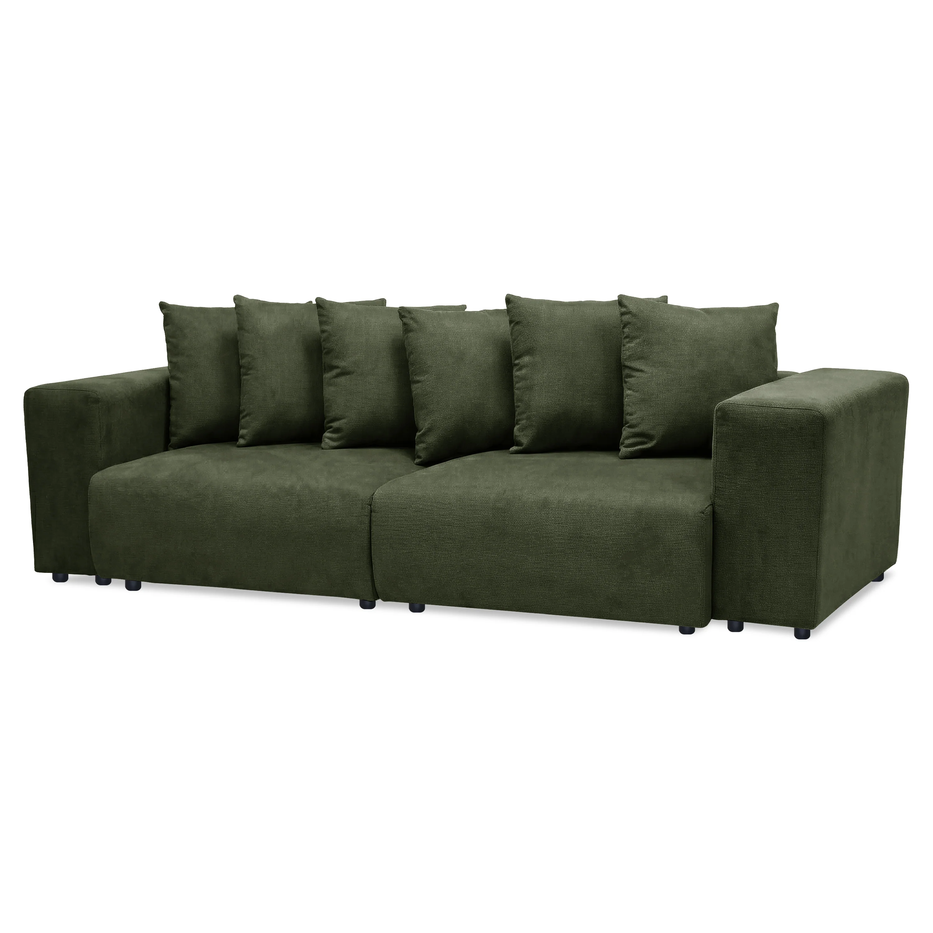 Ravo Slipcover 3 Seater Modular Sofa Set in Olive Green