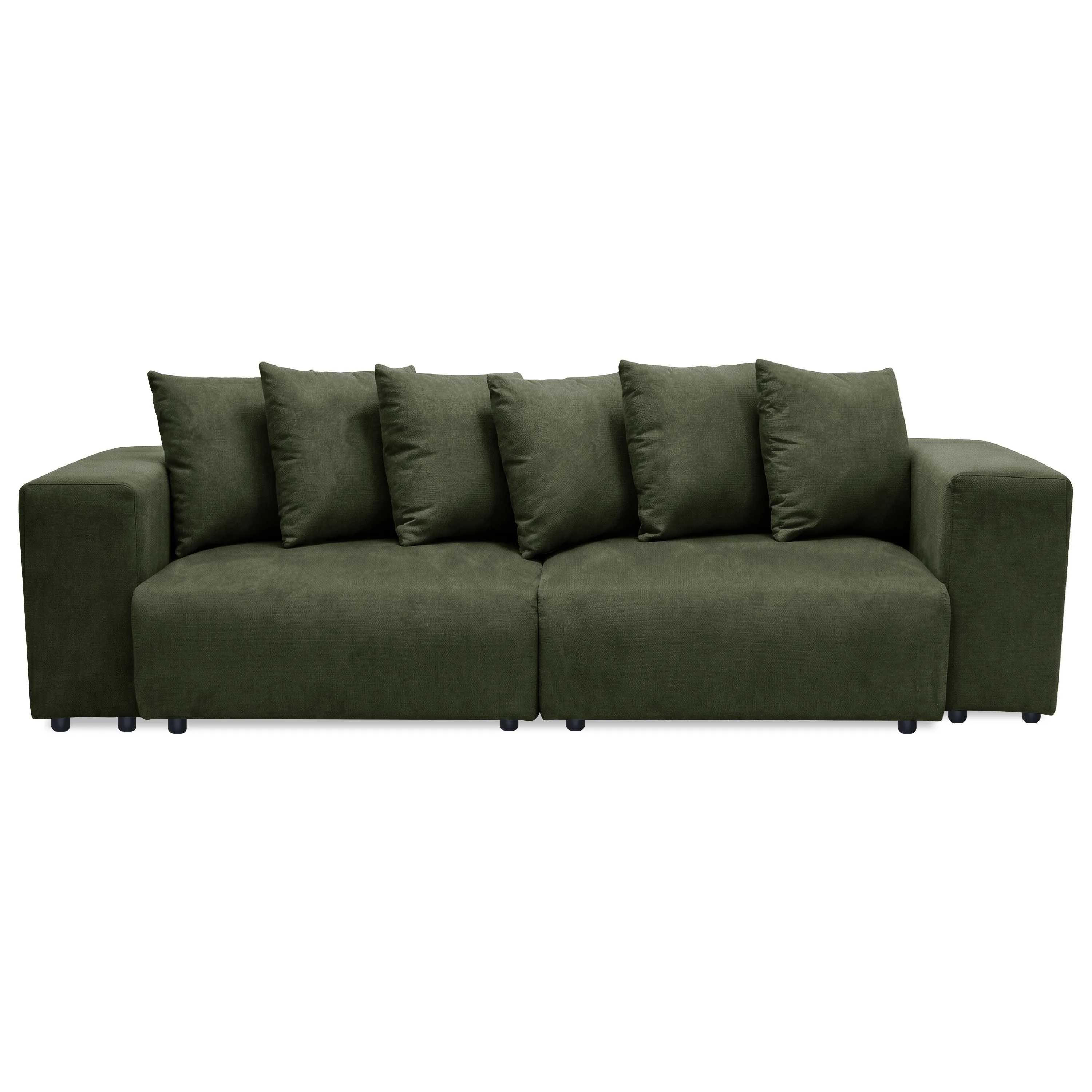 Ravo Slipcover 3 Seater Modular Sofa Set in Olive Green - Image 7