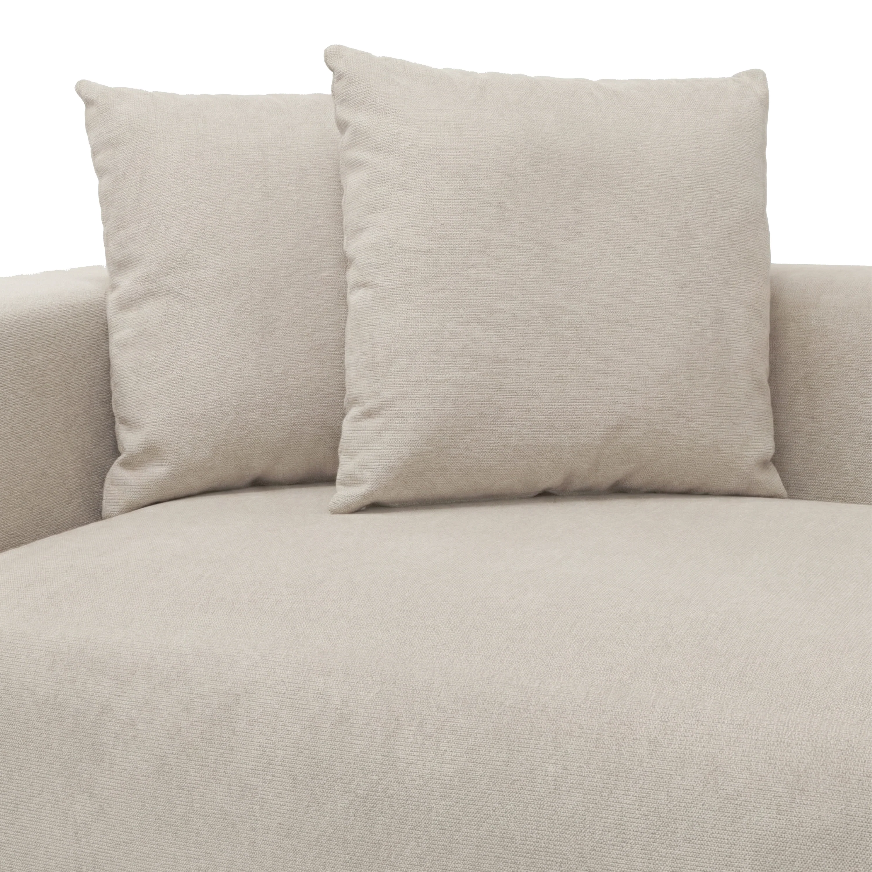 Ravo Slipcover 4 Seater Modular Sofa Set in Light Beige - Image 10