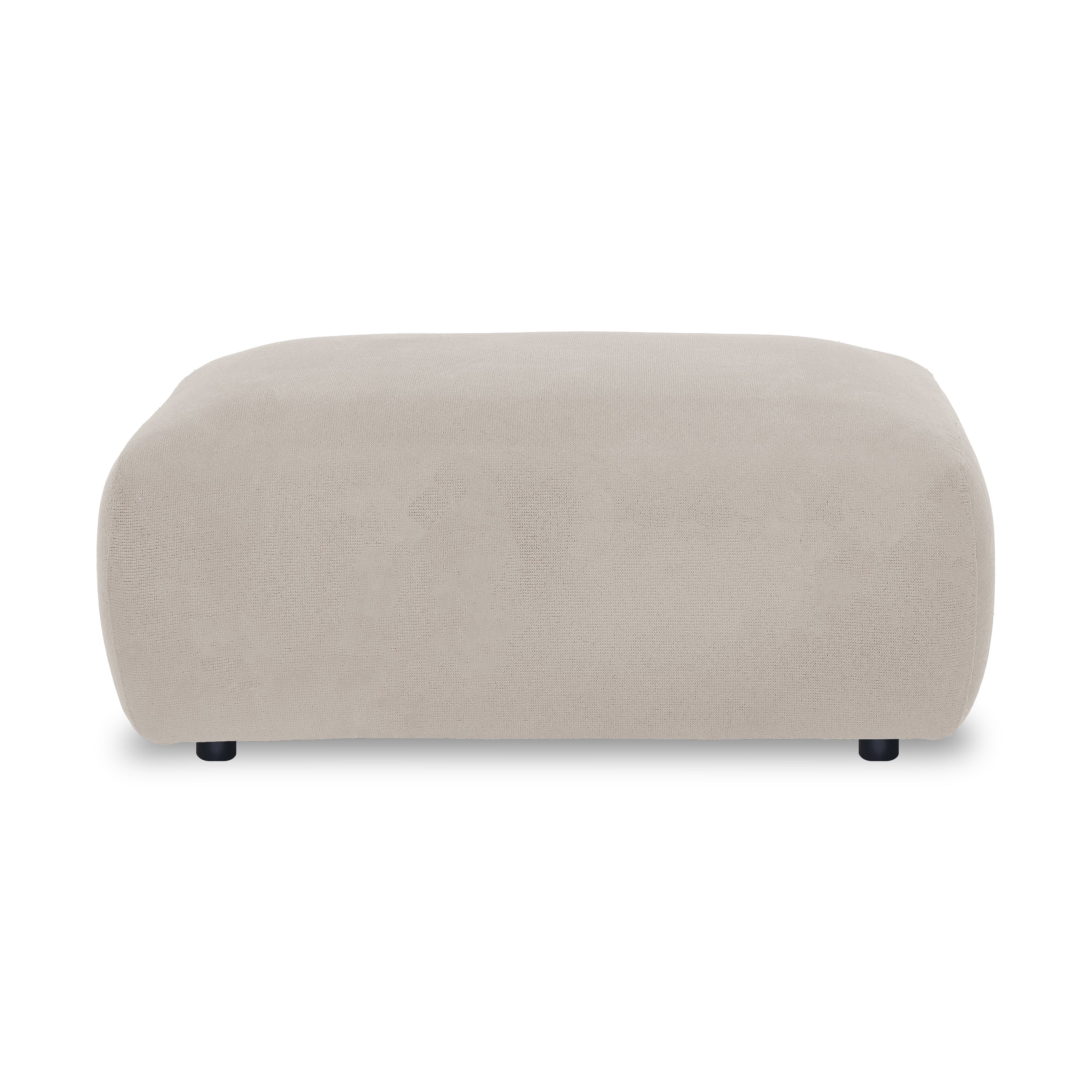 Ravo Slipcover Modular Fabric Ottoman in Light Beige - Image 4