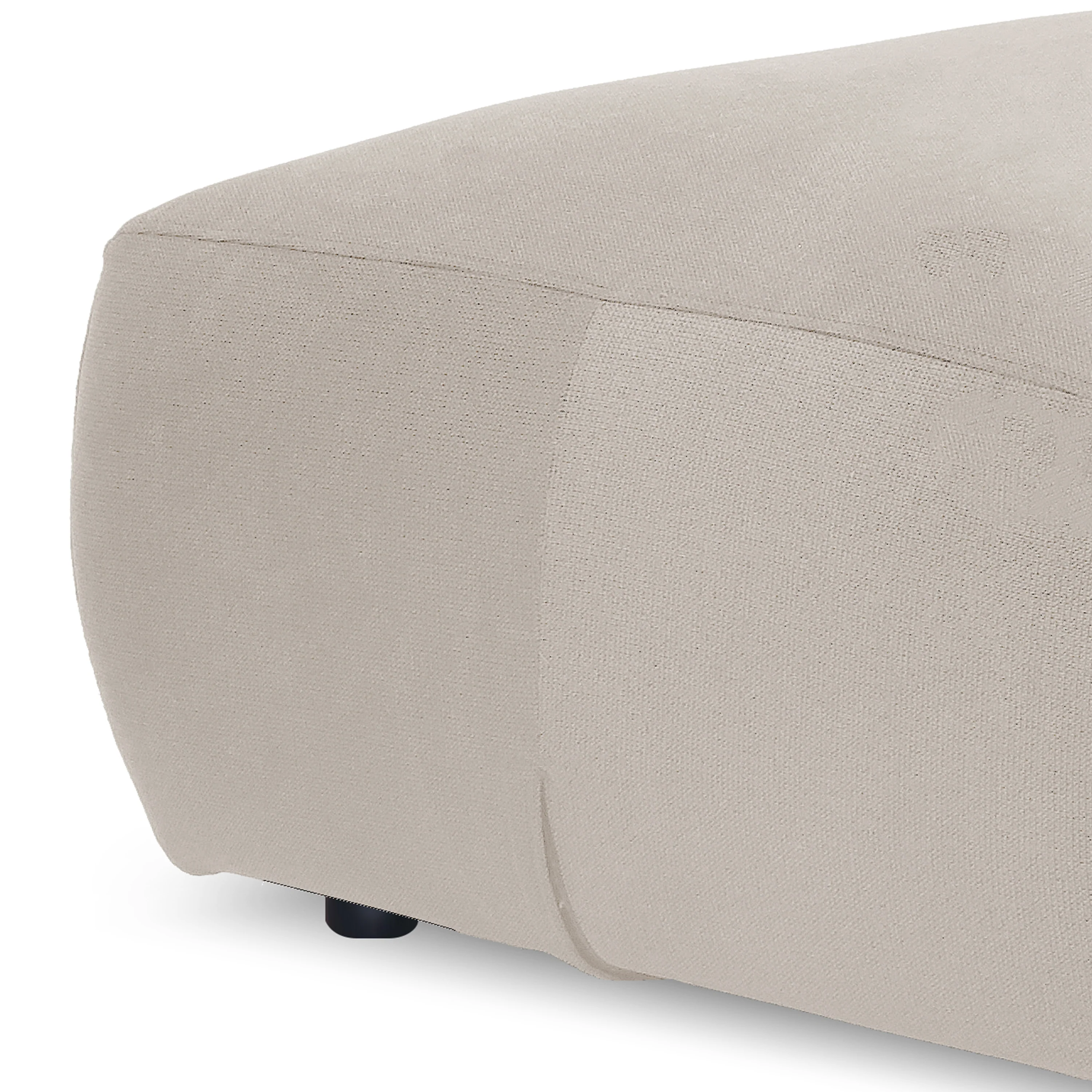 Ravo Slipcover Modular Fabric Ottoman in Light Beige - Image 6