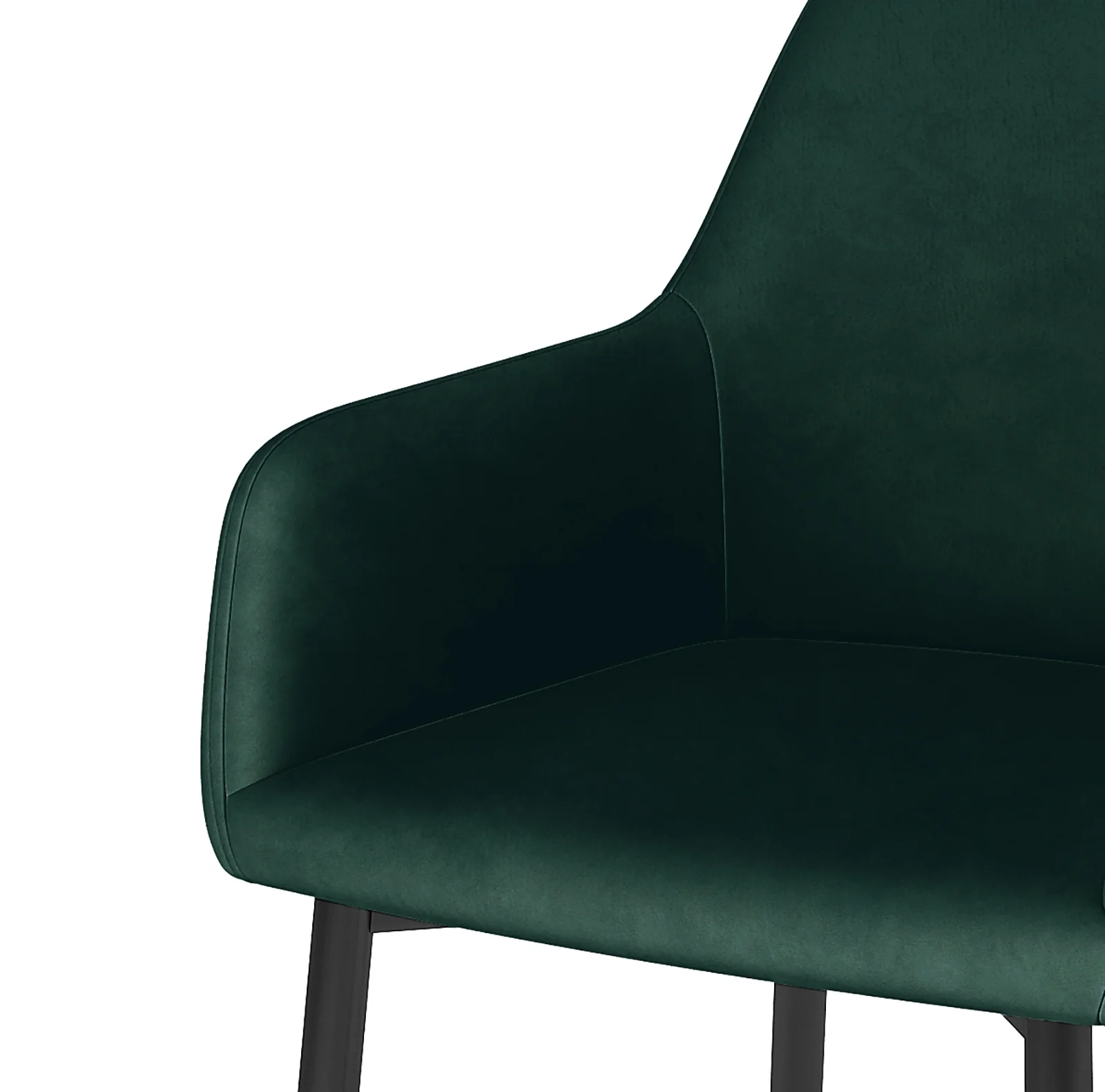 Raynie Velvet Dining Chair Set of 2 in Deep Green - Image 10