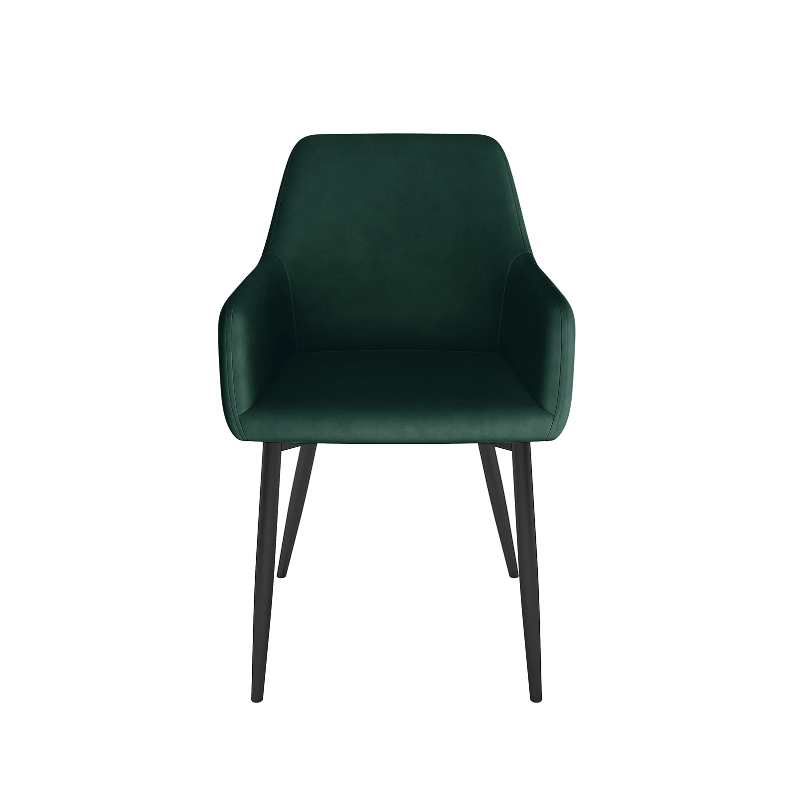 Raynie Velvet Dining Chair Set of 2 in Deep Green - Image 7