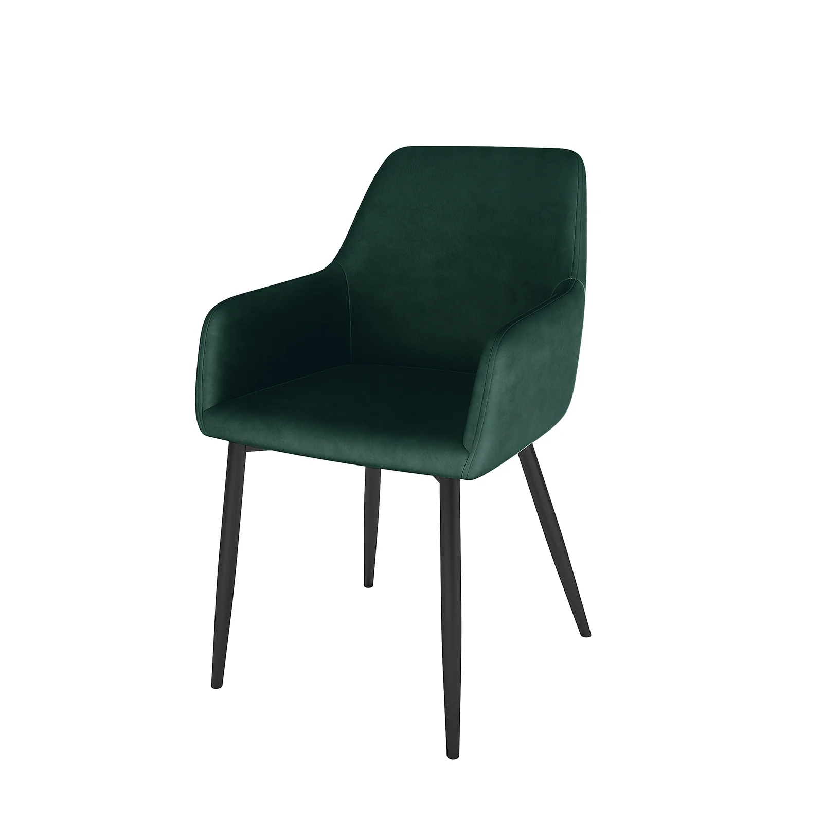 Raynie Velvet Dining Chair Set of 2 in Deep Green - Image 8
