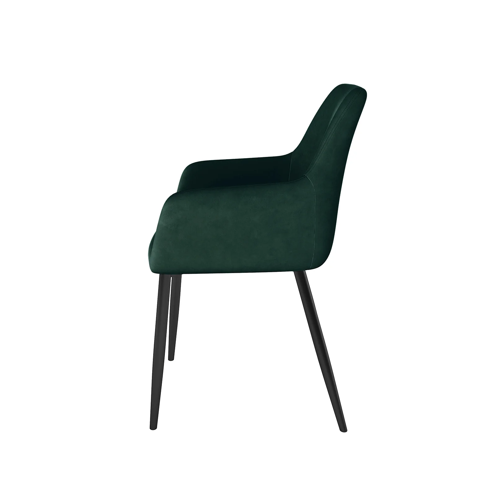 Raynie Velvet Dining Chair Set of 2 in Deep Green - Image 9