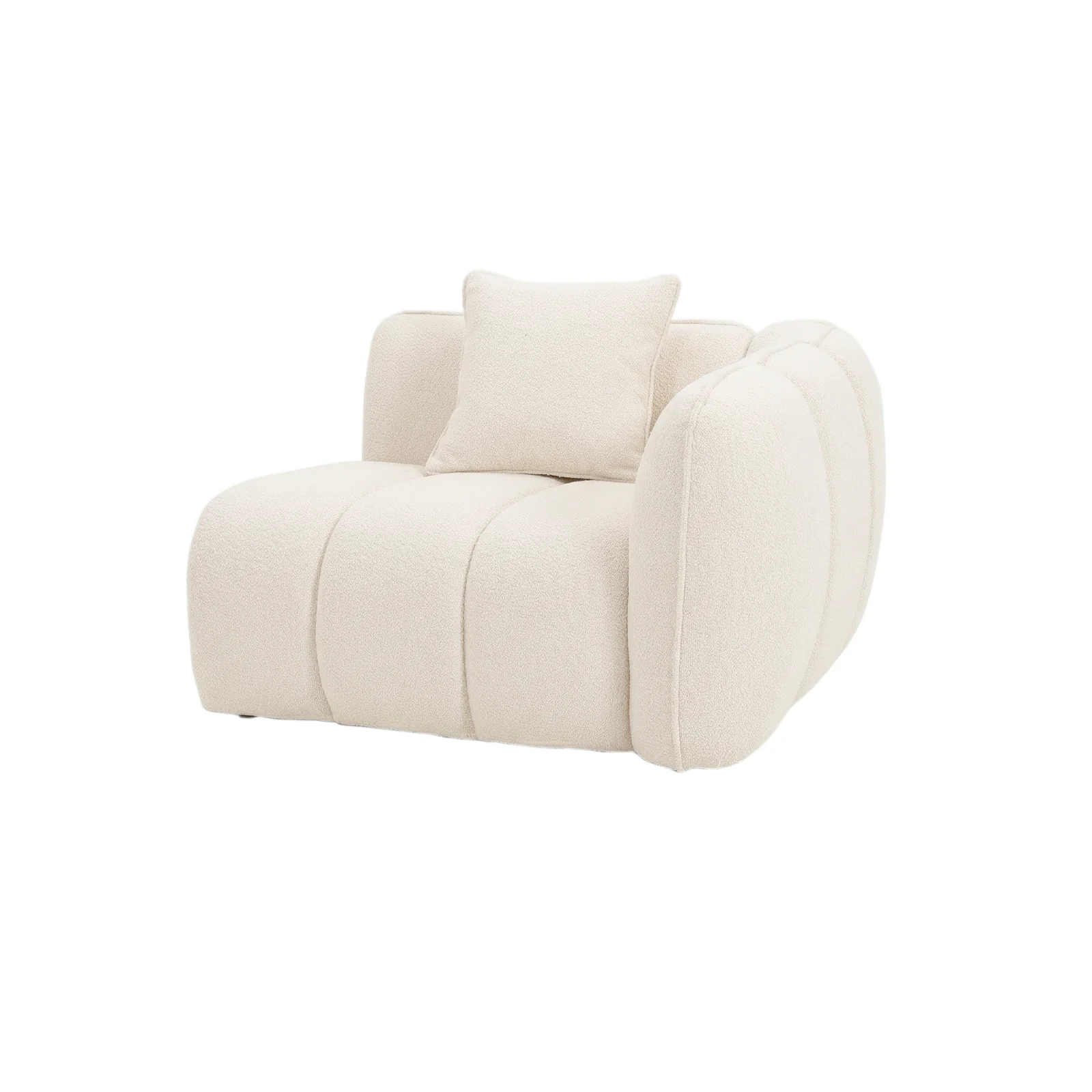 Rendon 3 Seater Performance Boucle Sofa in Cream White - Image 10