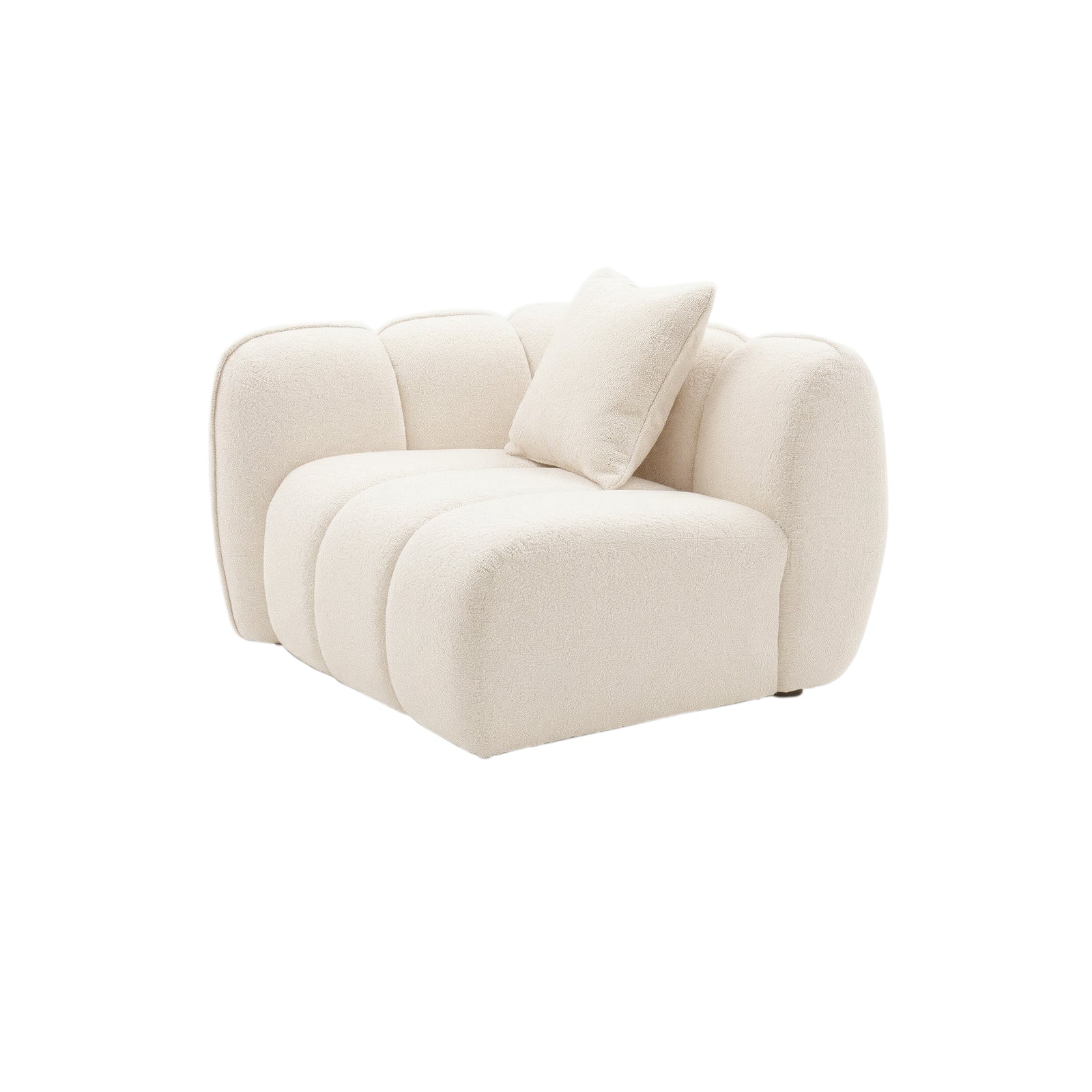 Rendon 3 Seater Performance Boucle Sofa in Cream White - Image 11