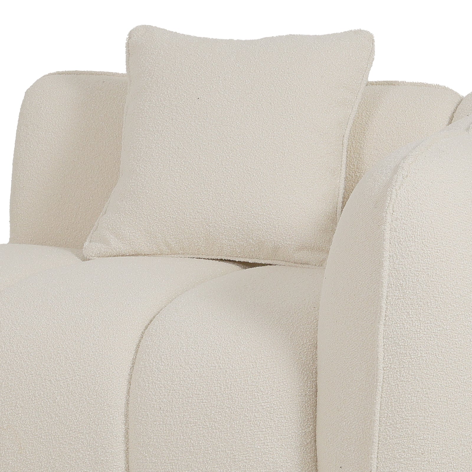 Rendon 3 Seater Performance Boucle Sofa in Cream White - Image 4