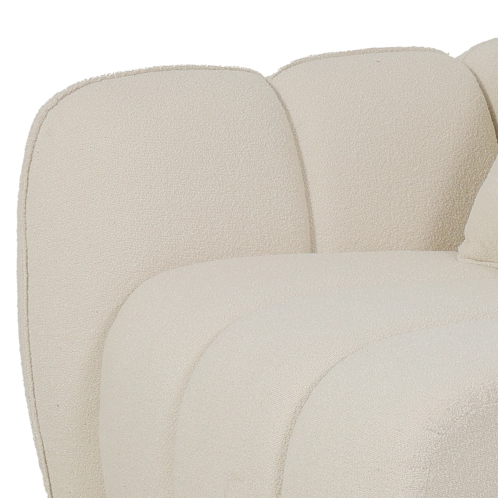 Rendon 3 Seater Performance Boucle Sofa in Cream White - Image 5