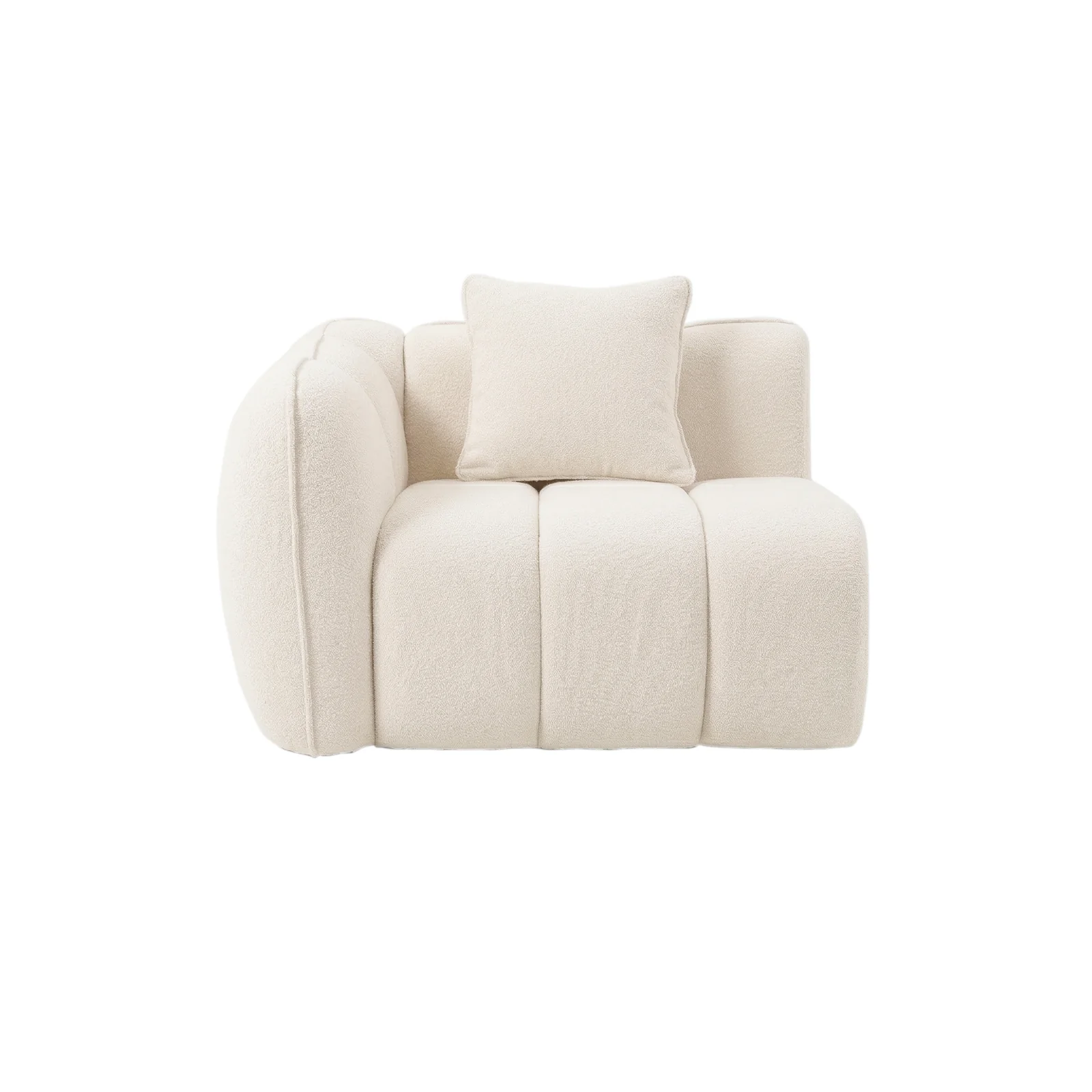 Rendon 3 Seater Performance Boucle Sofa in Cream White - Image 8