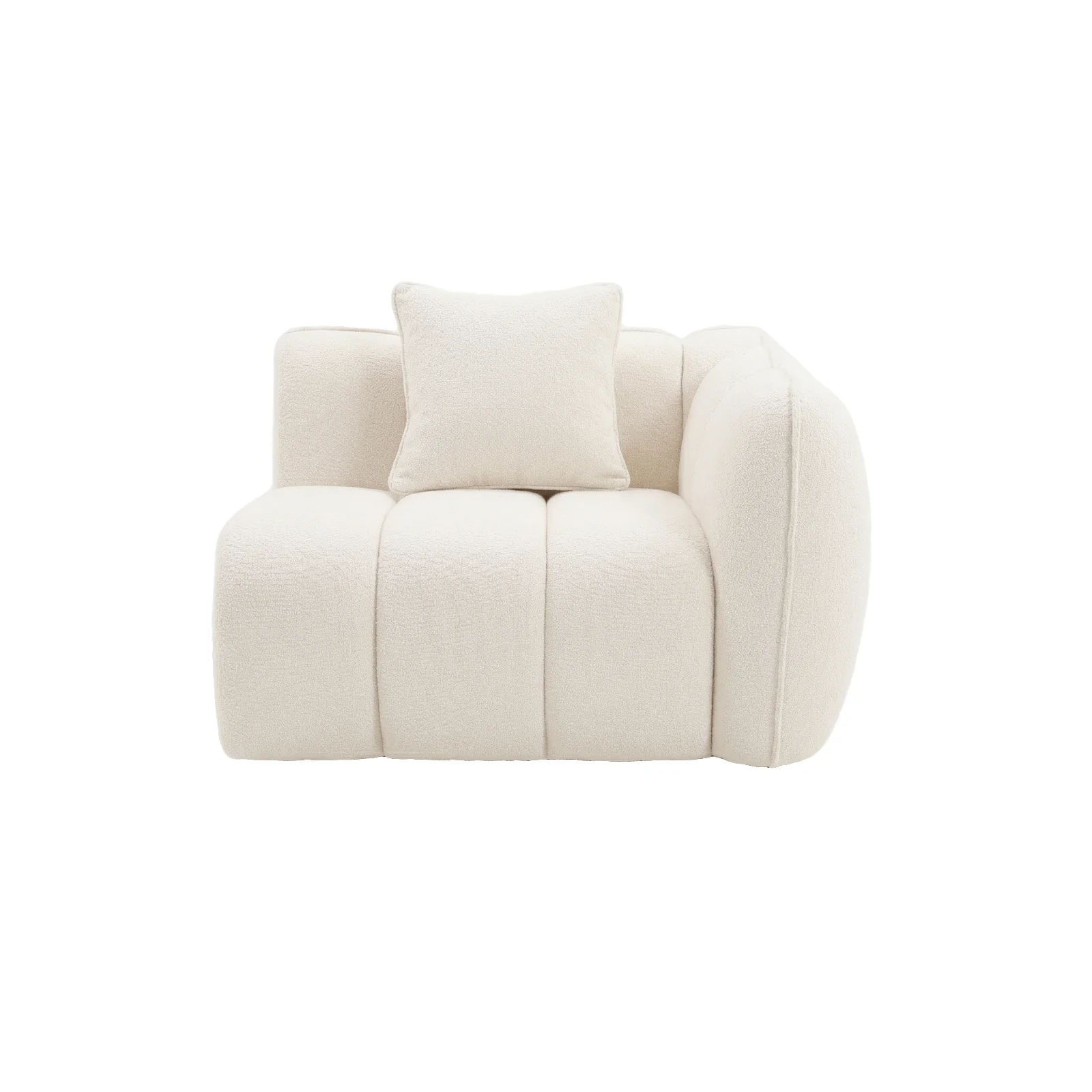 Rendon 3 Seater Performance Boucle Sofa in Cream White - Image 9