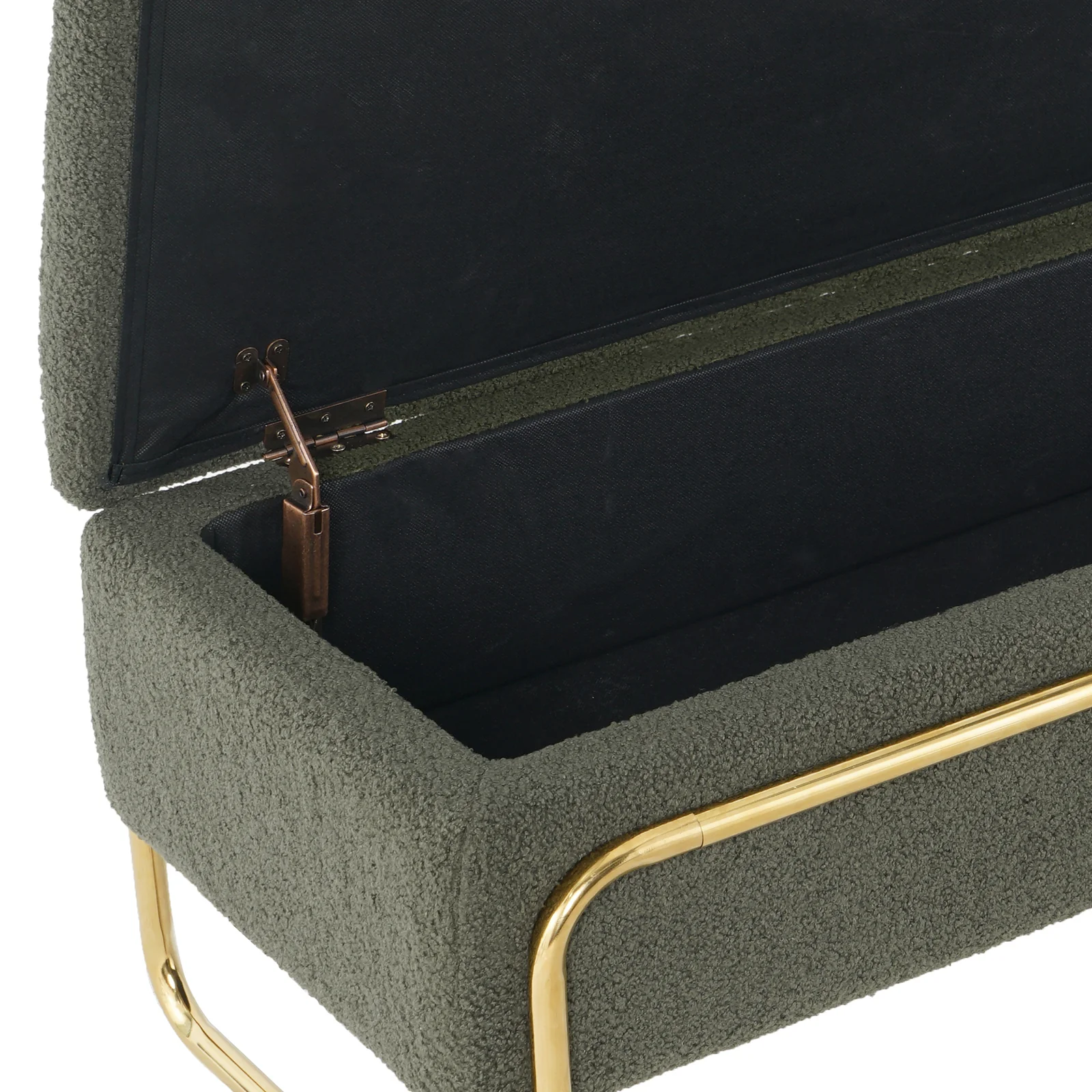 Riane Boucle Storage Ottoman in Green - Image 10