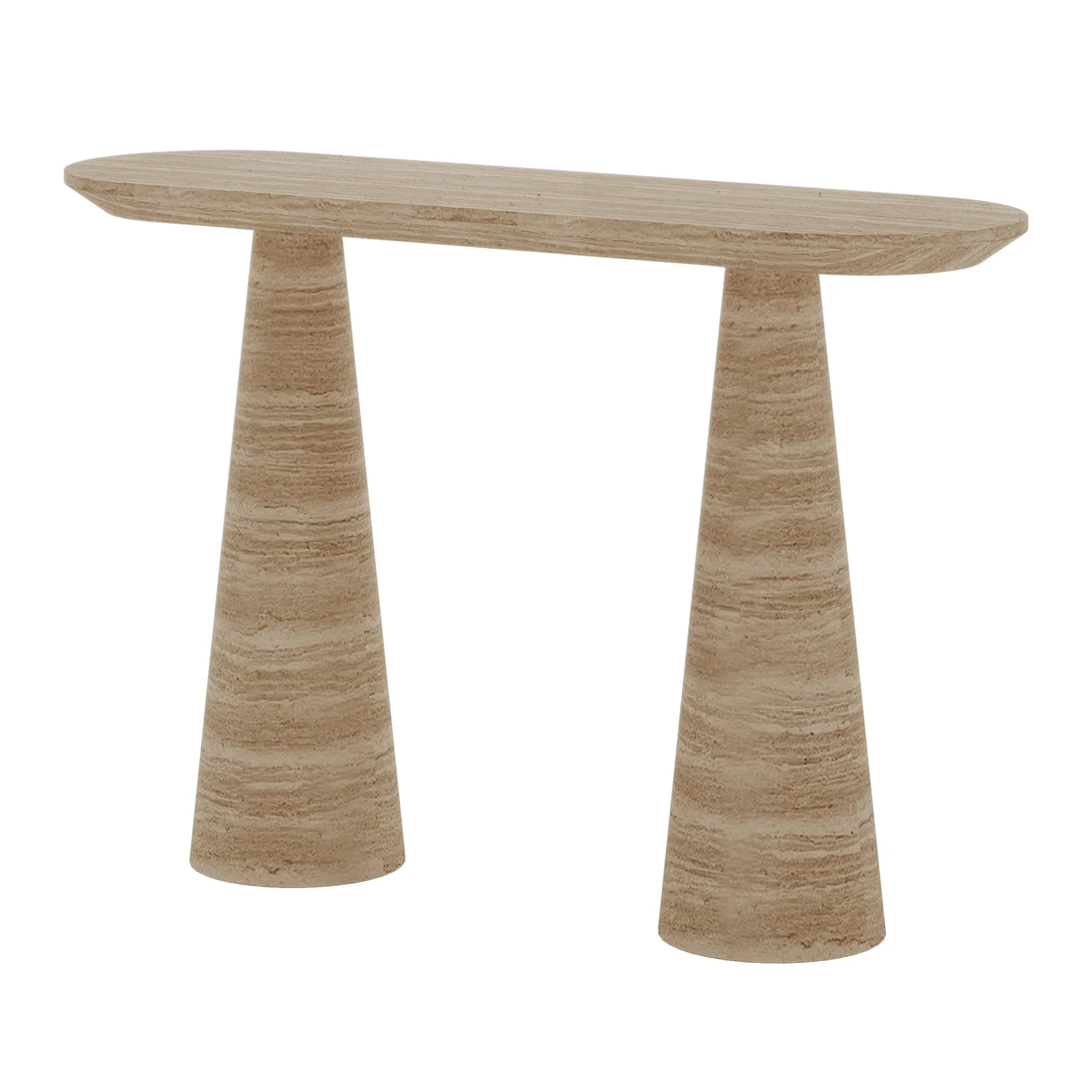 Rockwell Textured Concrete Hallway Console Table in Beige - Image 6