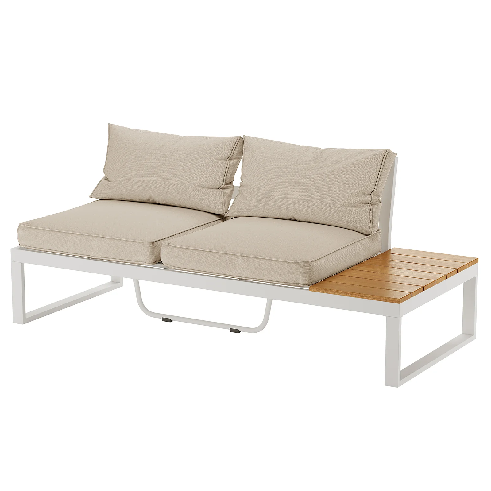 Rosa 5 Seater Corner Outdoor Sofa Set with Table in Beige - Image 16