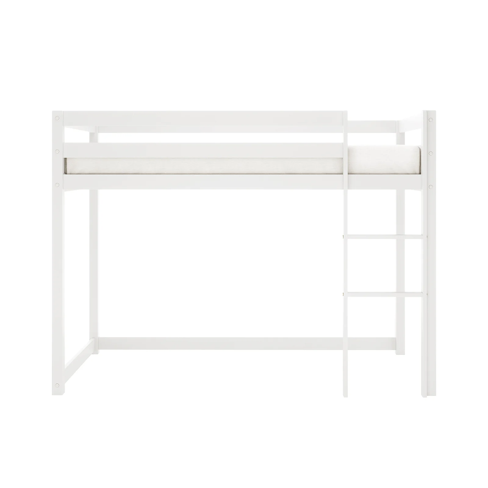 Ross Solid Pine Wood Bunk Bed with Storage in White - Image 7
