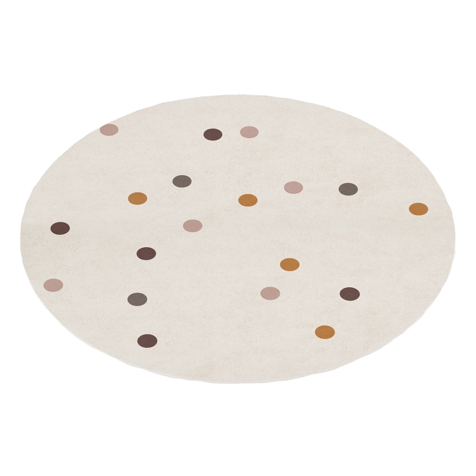 Roya 160x160cm Round Polka Dot Kids Indoor Rug - Image 4