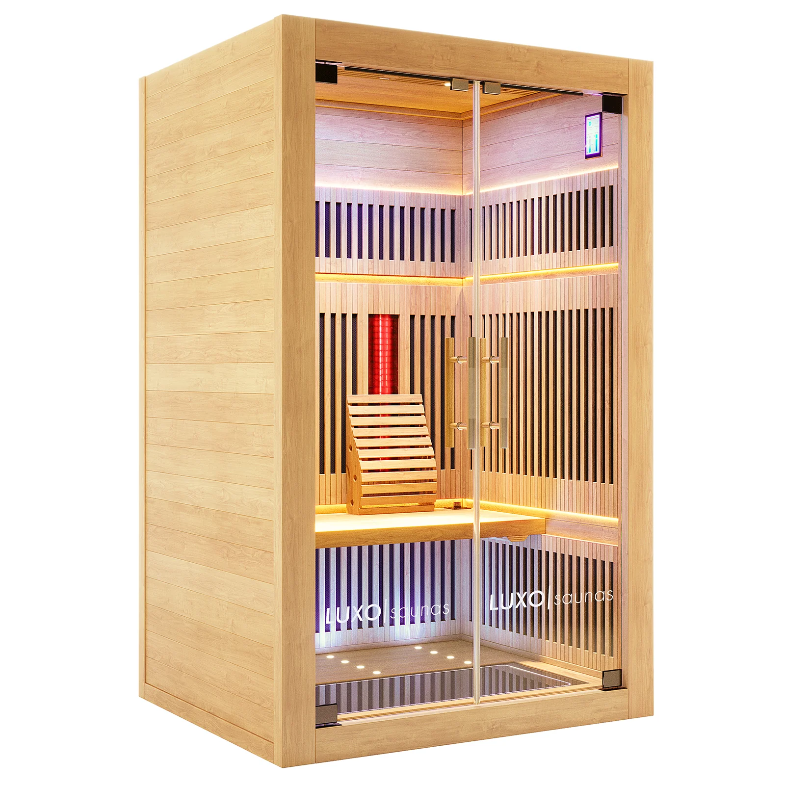 Runko 2 Person Full Spectrum Infrared Sauna with Floor Heaters - Image 8